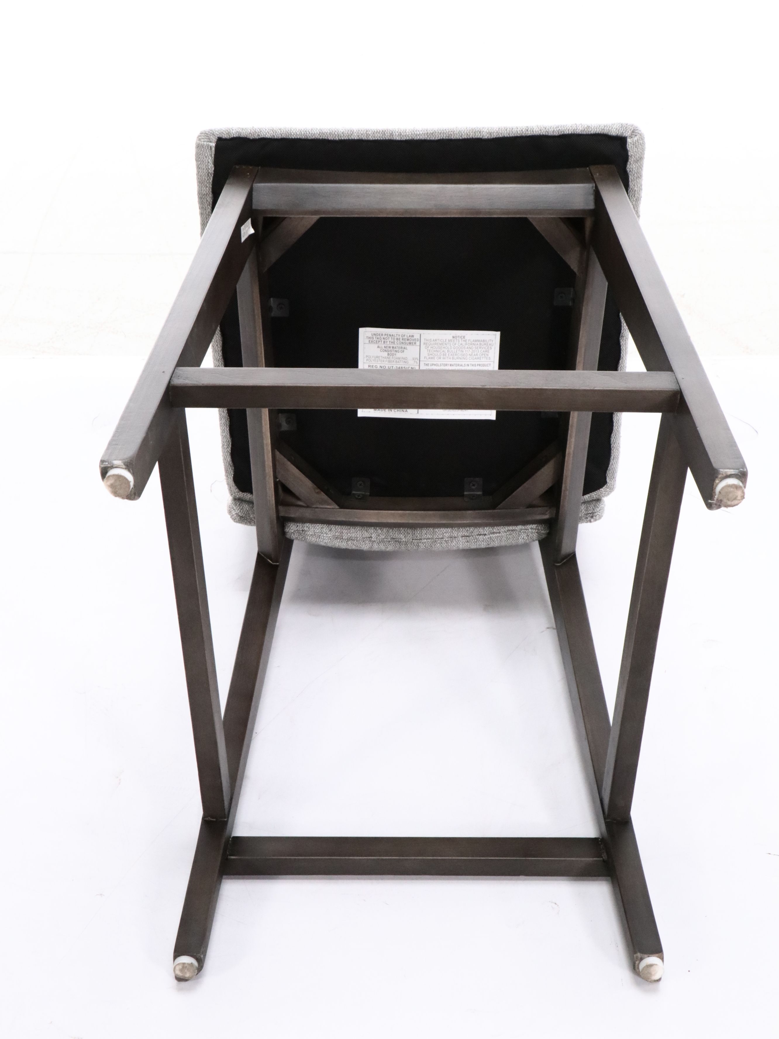 Set of Three Alder & Tweed Furniture Contemporary Fabric and Wood Barstools