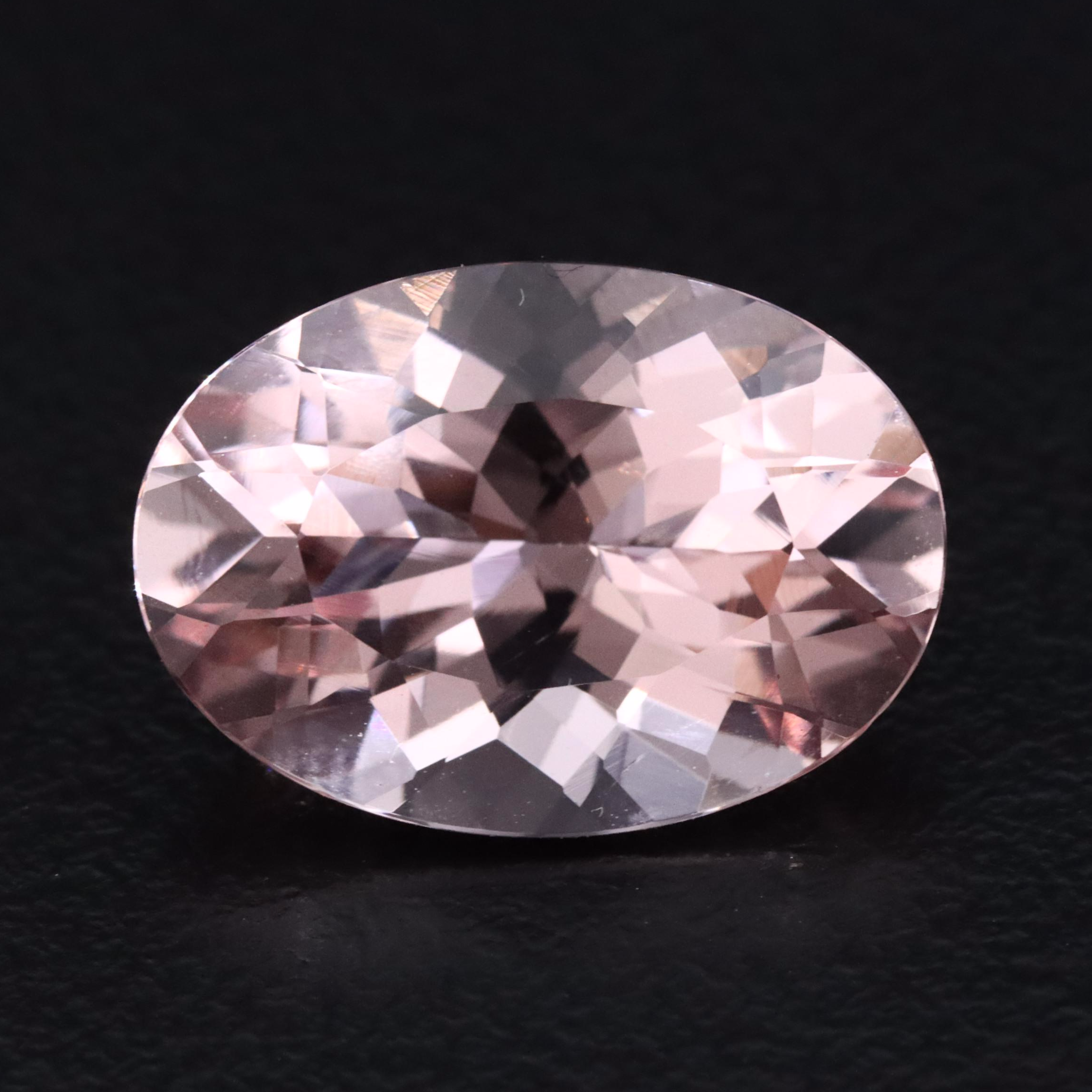 Loose 4.96 CT Morganite with IGI Colored Stone Report