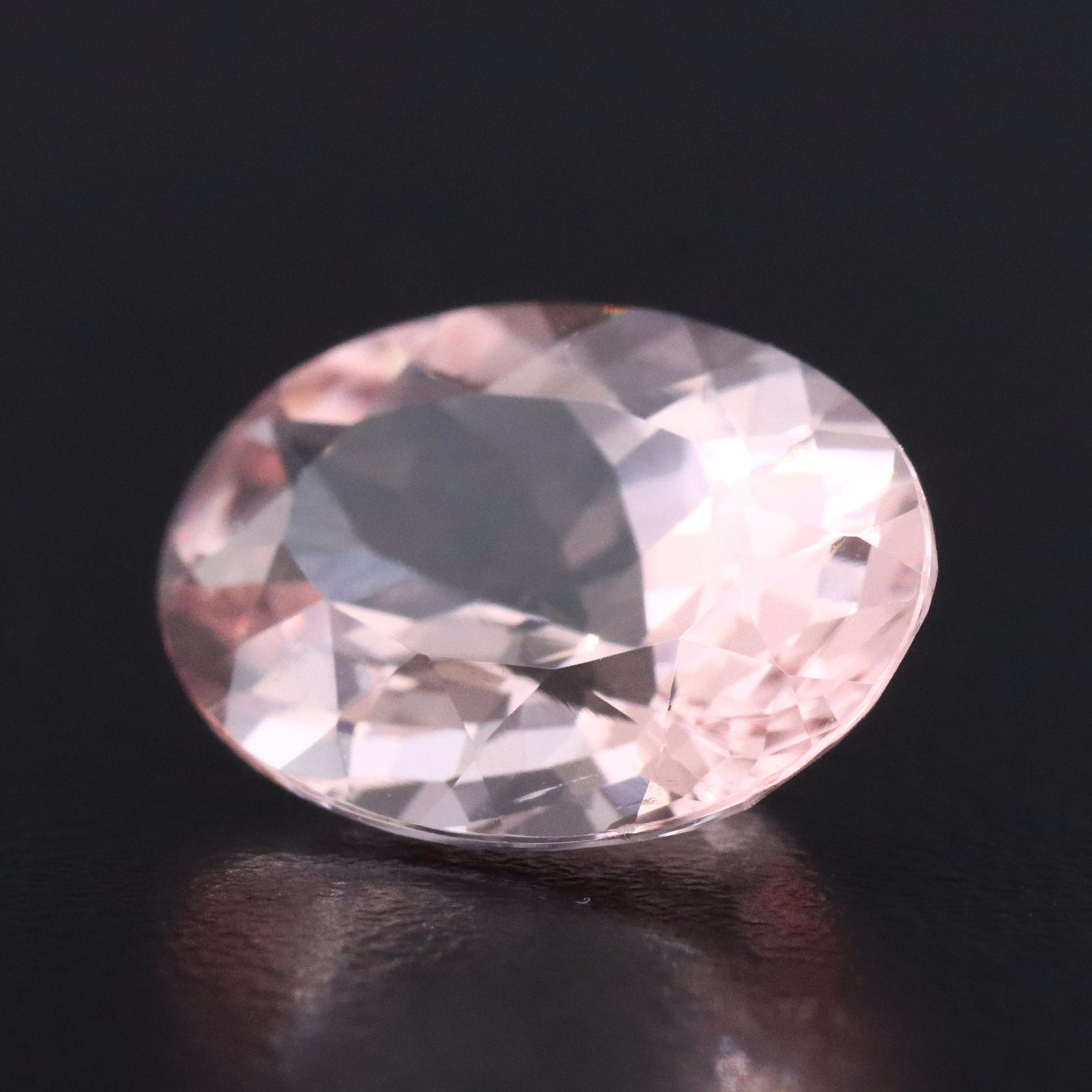Loose 4.96 CT Morganite with IGI Colored Stone Report