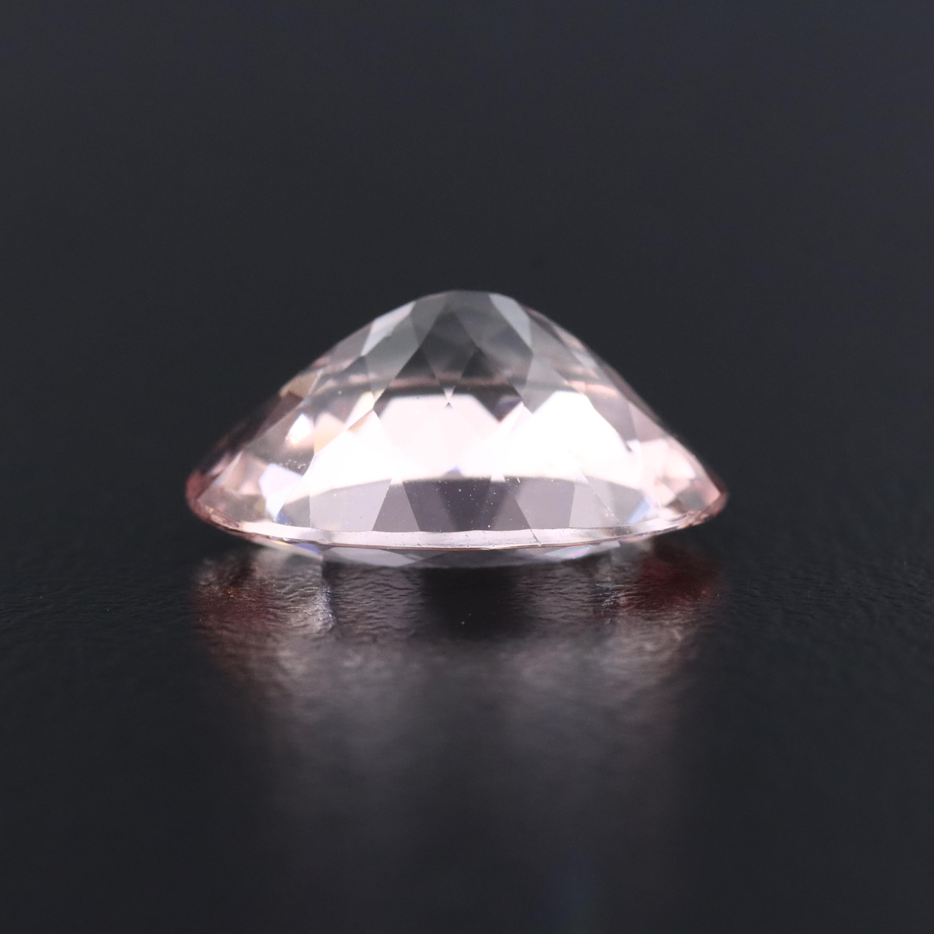 Loose 4.96 CT Morganite with IGI Colored Stone Report