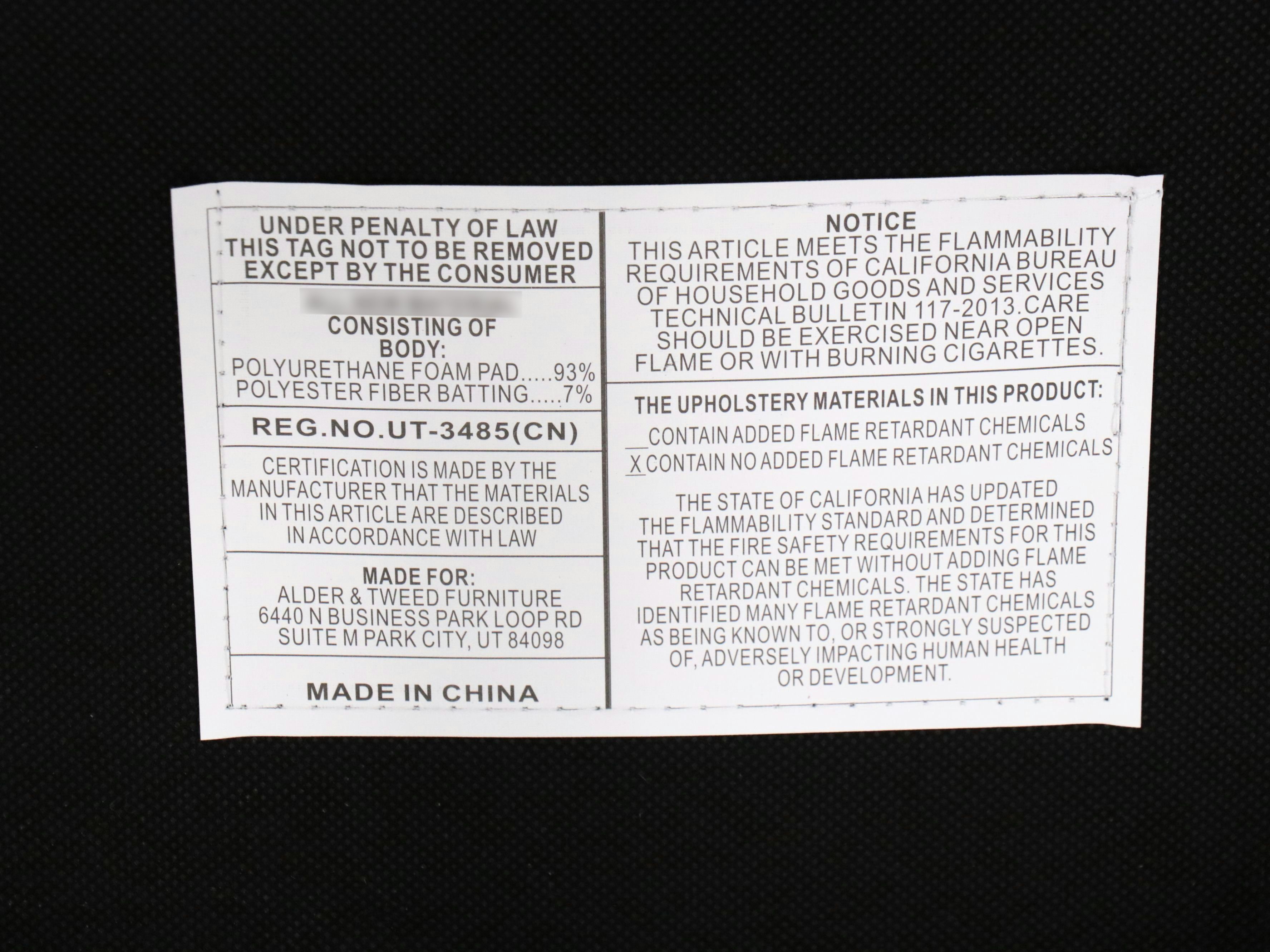 Set of Three Alder & Tweed Furniture Contemporary Fabric and Wood Barstools