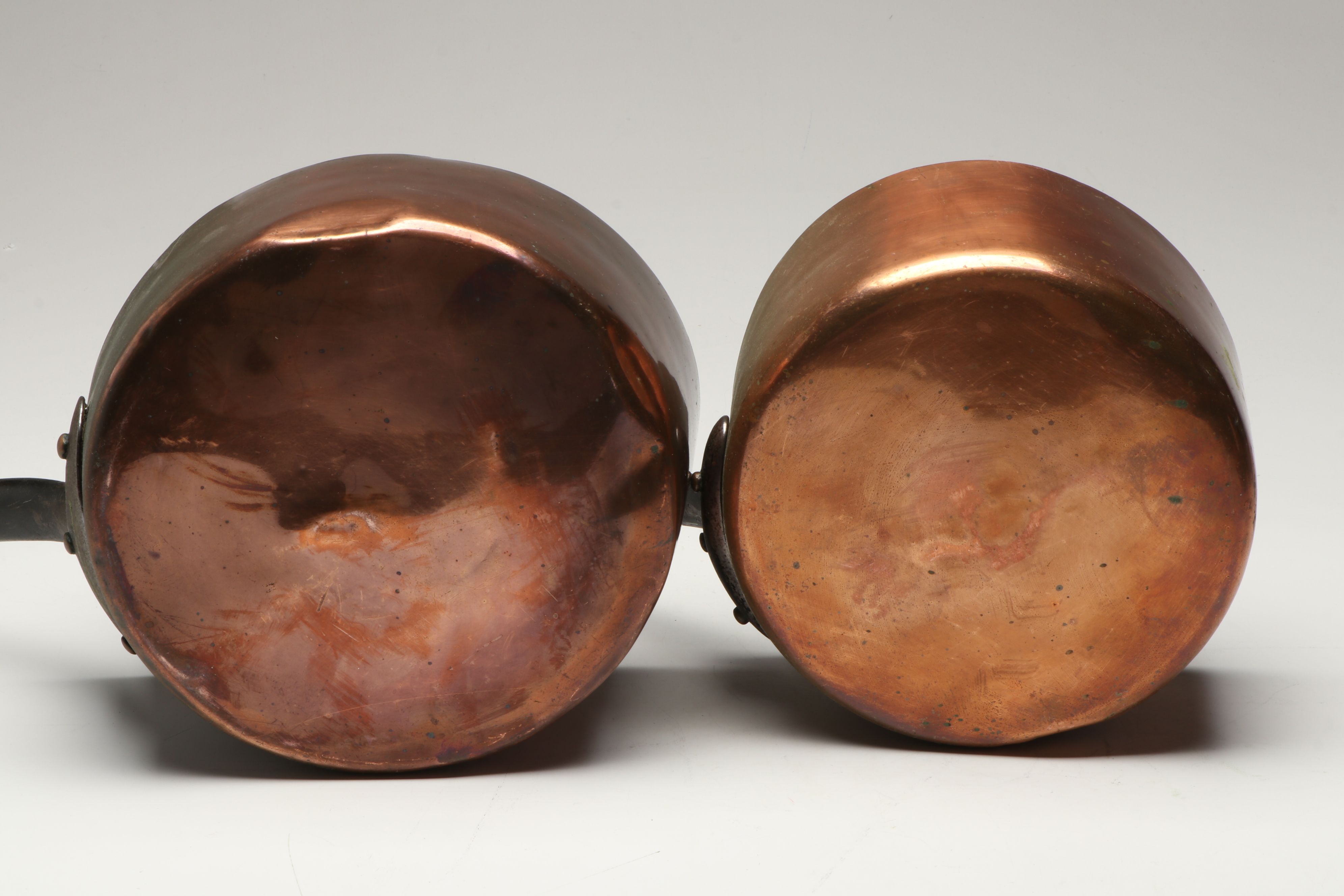 A.S. Ruslander & Son with Other Copper Pots and Rolling Pin