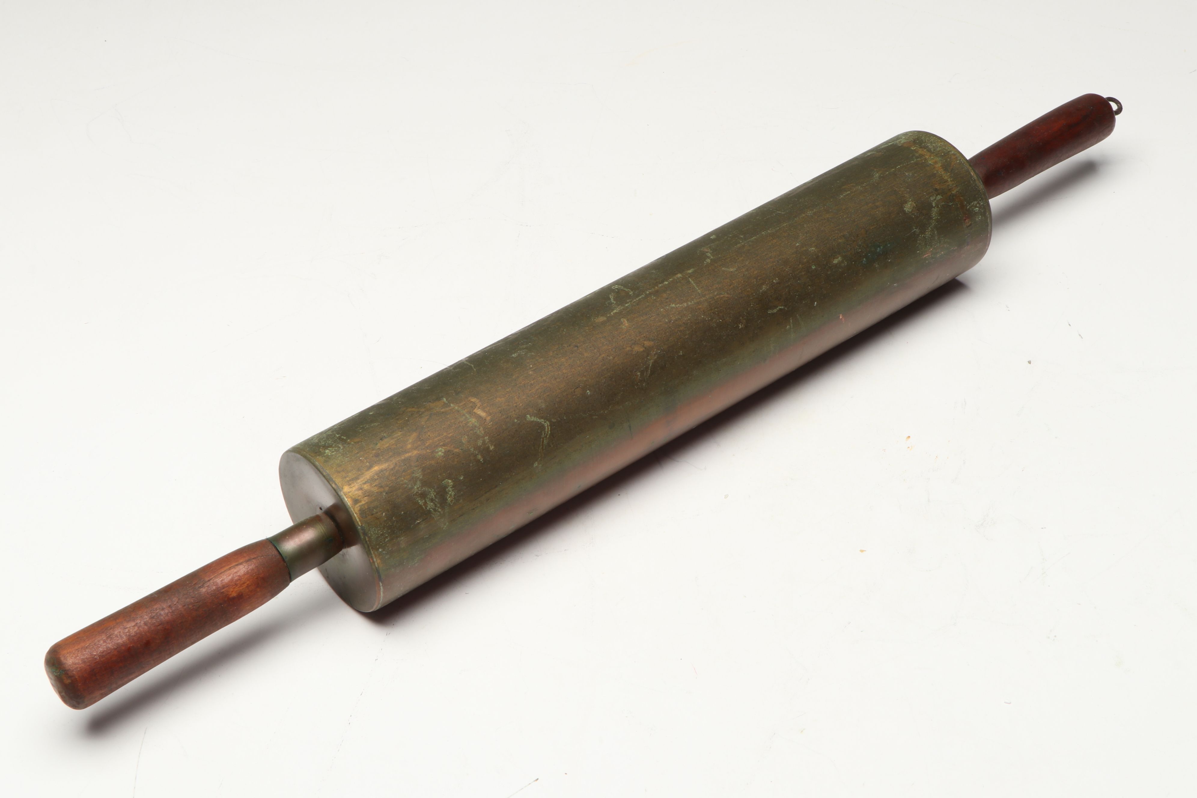 A.S. Ruslander & Son with Other Copper Pots and Rolling Pin