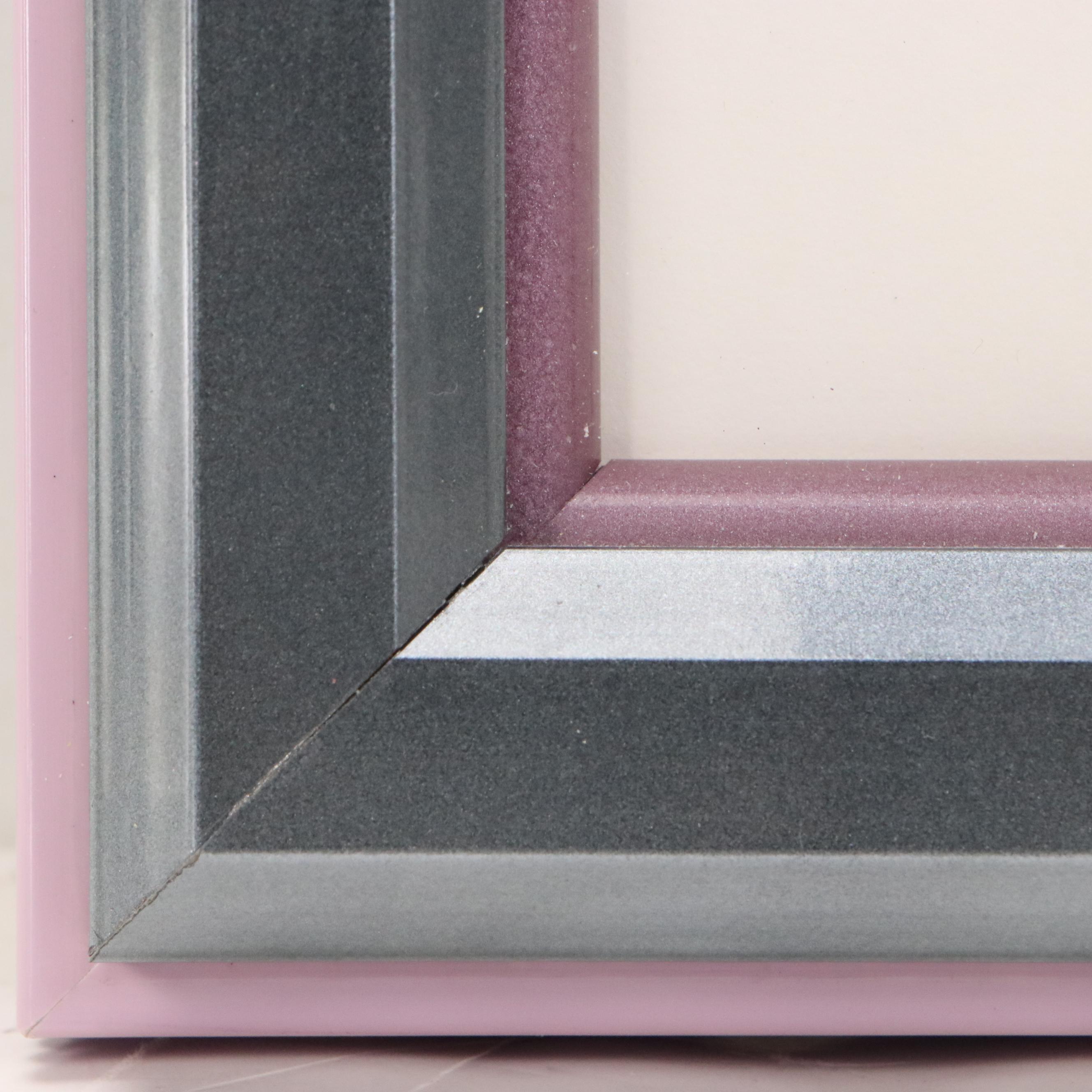 Victor Vasarely Op Art Color Lithograph in Pink and Green, Late 20th Century