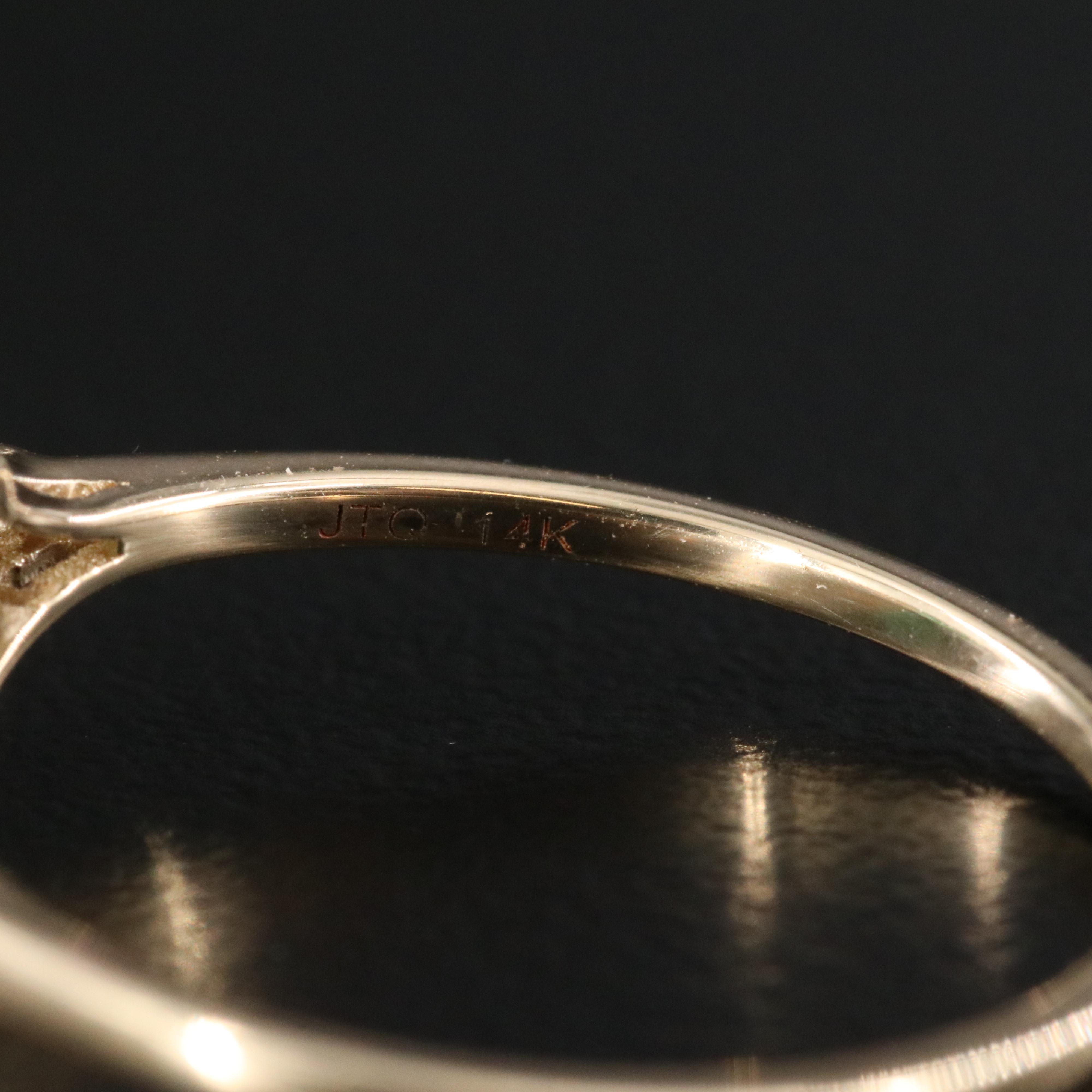 14K Emerald and White Sapphire Gem Ring