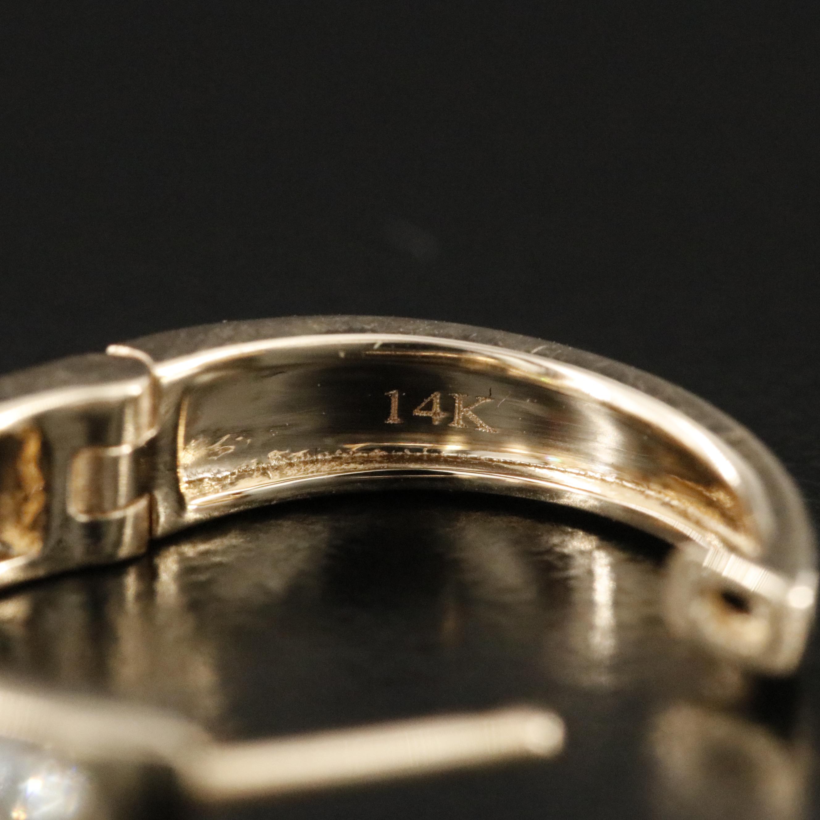 14K 0.30 CTW Diamond Huggie Earrings