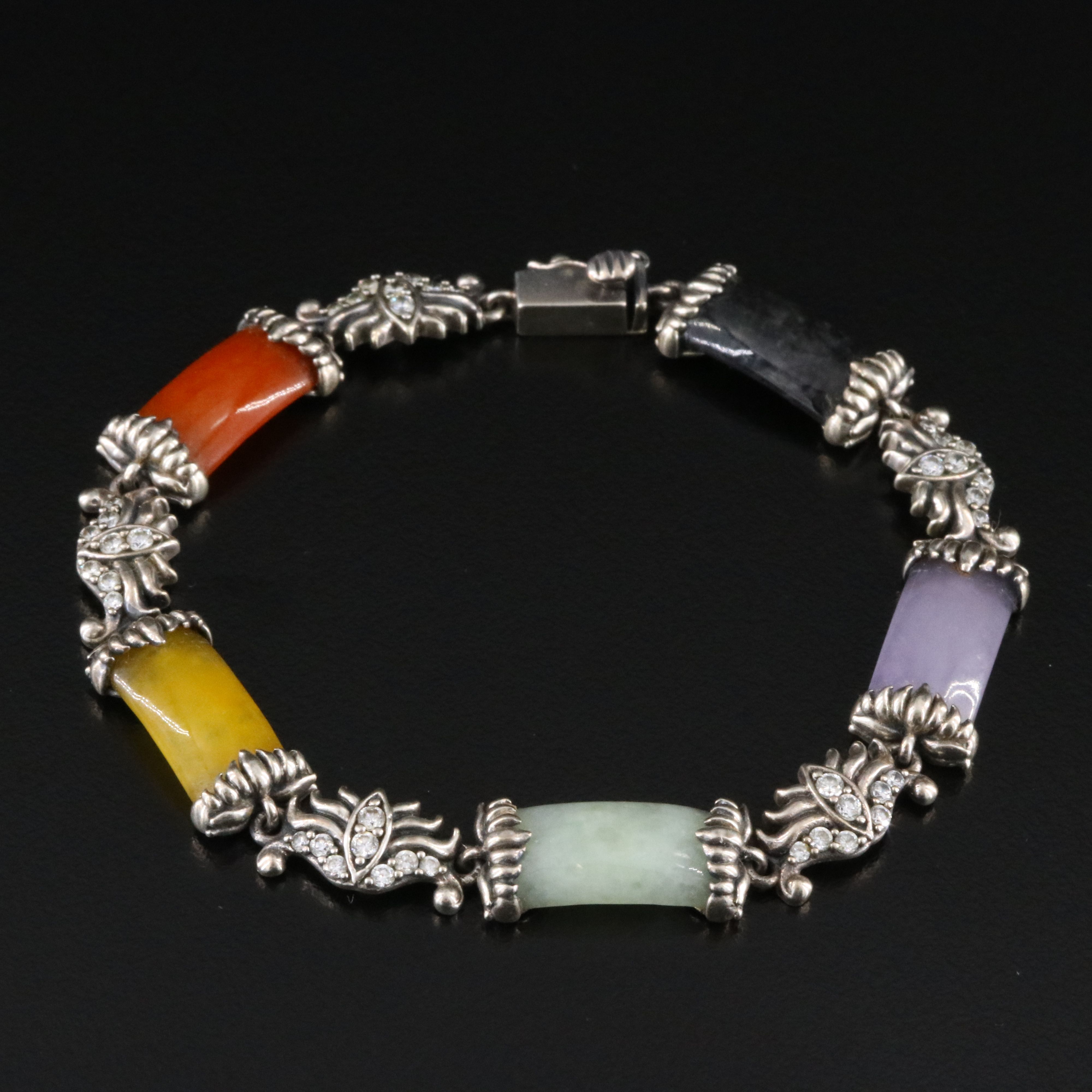 Sterling Jadeite Bracelet