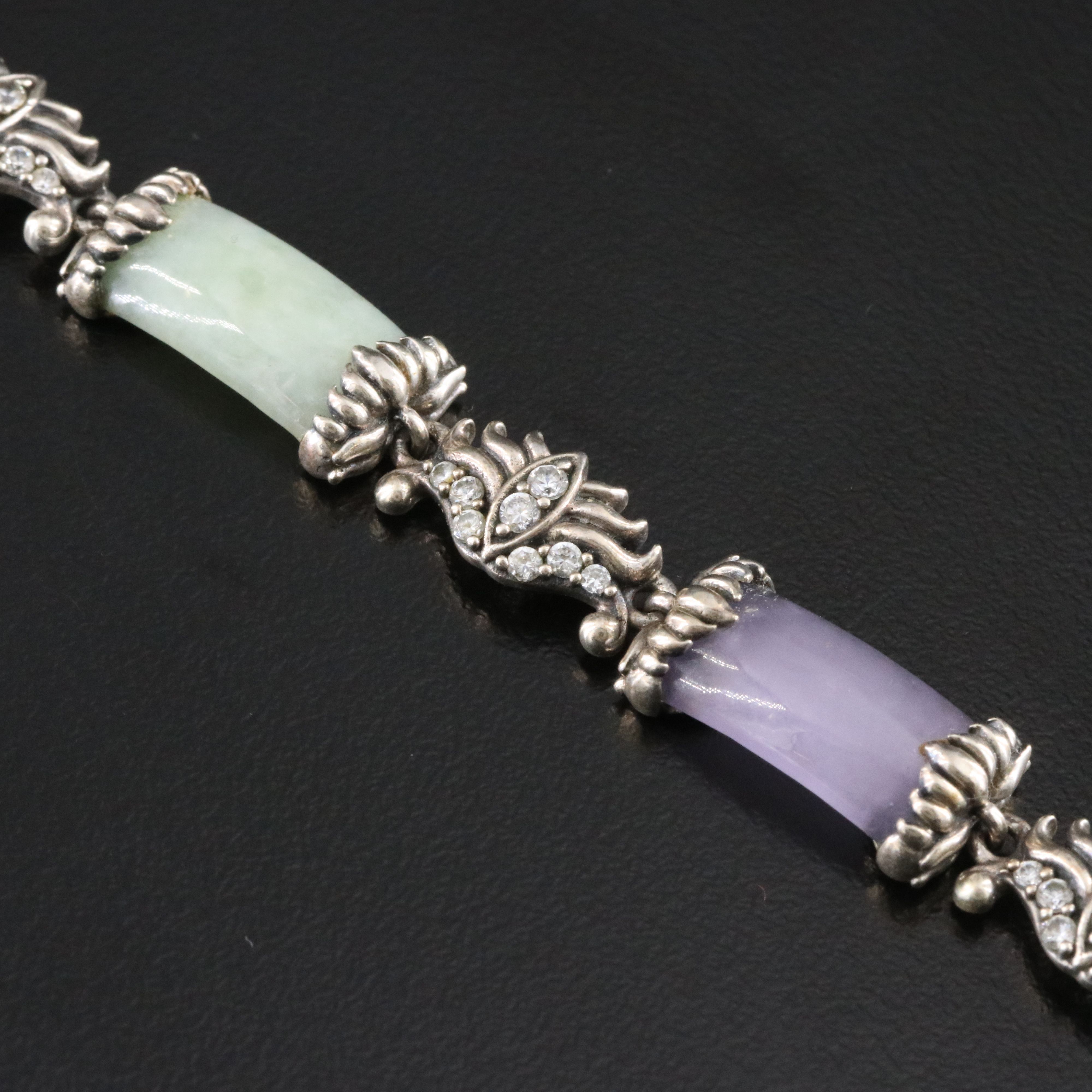 Sterling Jadeite Bracelet