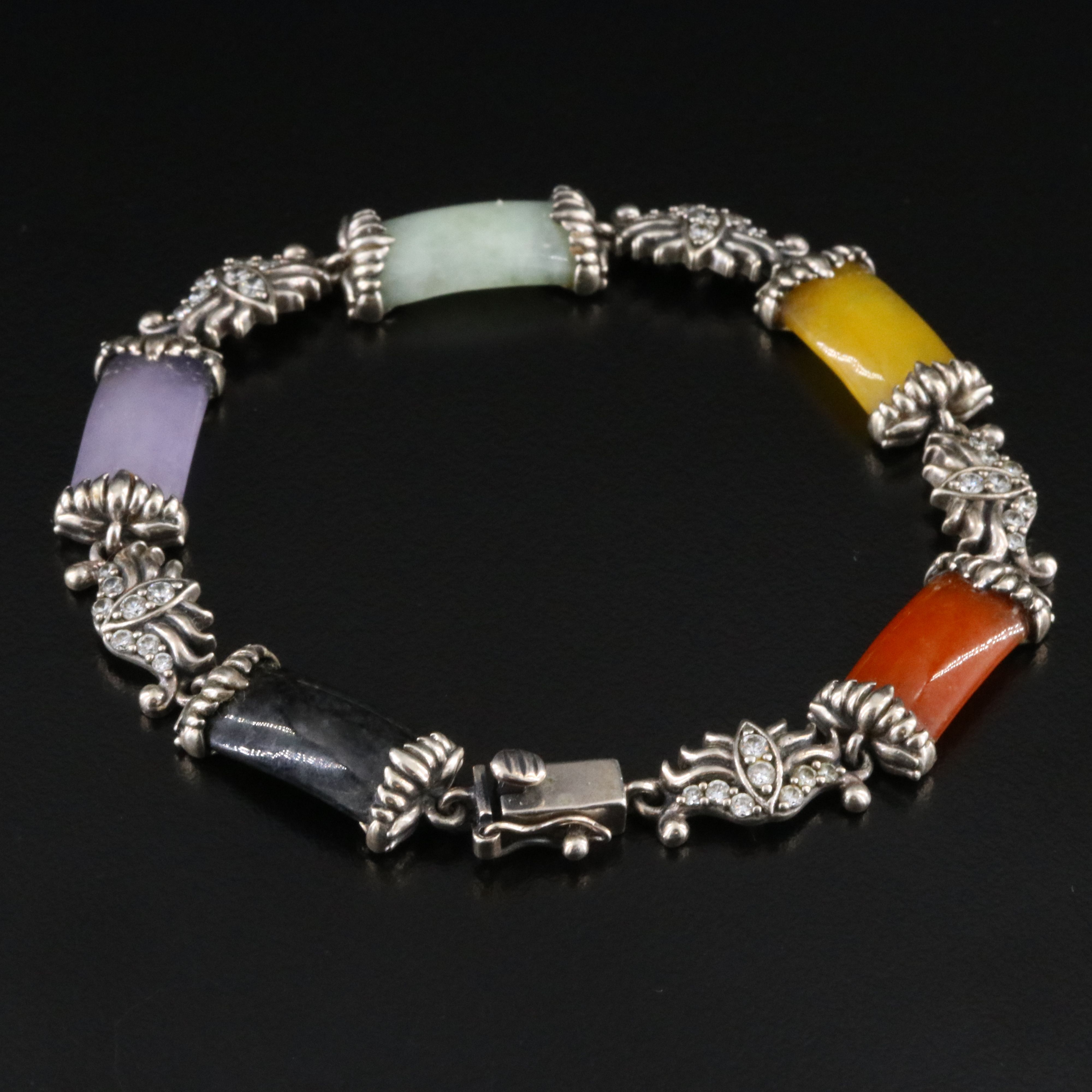 Sterling Jadeite Bracelet
