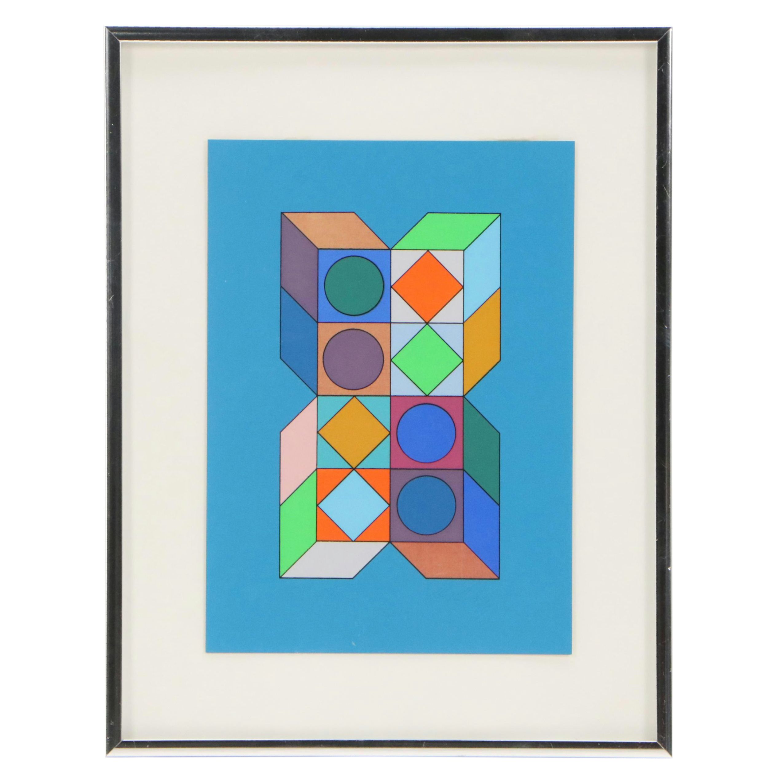 Victor Vasarely Op Art Serigraph "Sonora Do," Circa 1976