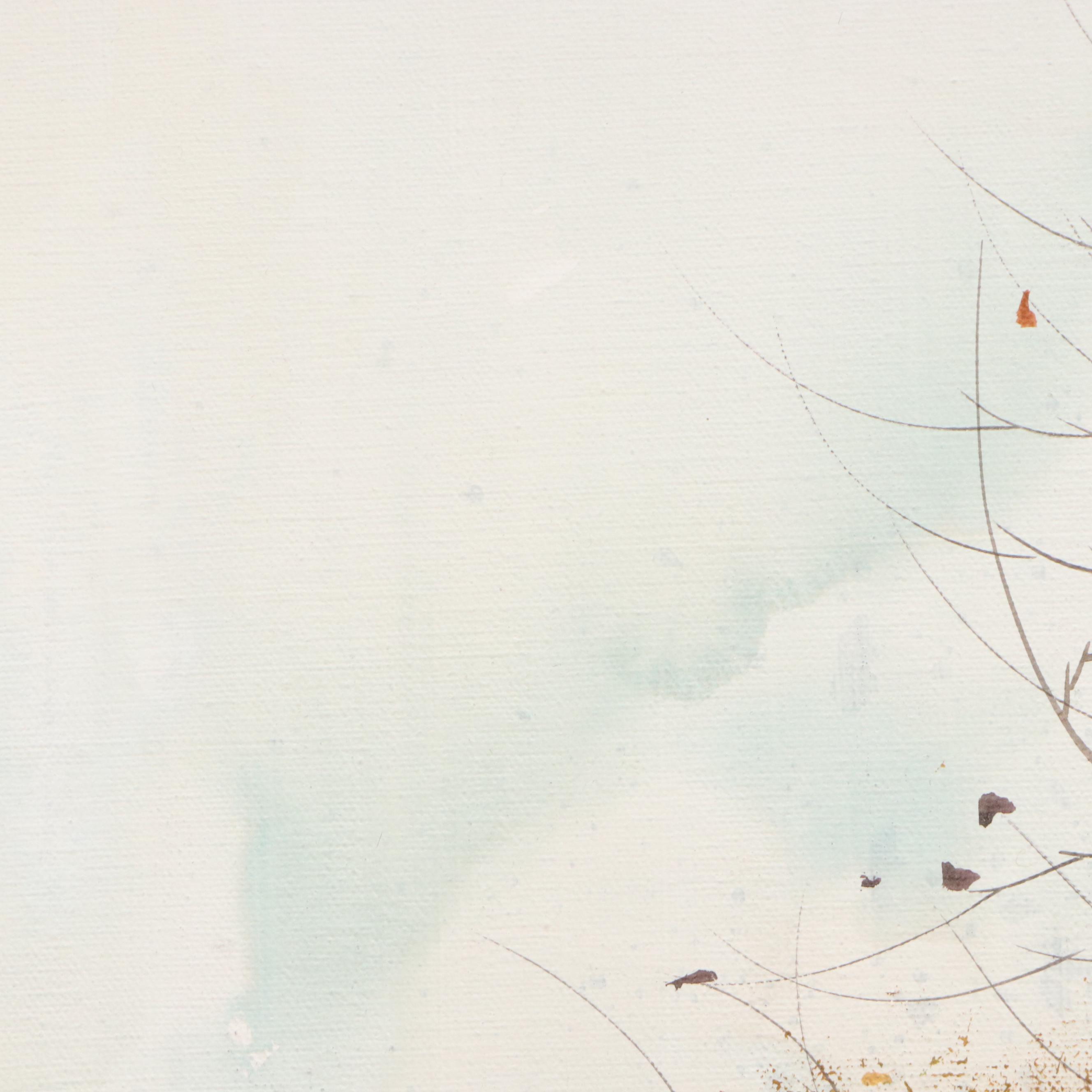 Robert Lardinois Oil Painting of Autumnal Woodland Scene, Mid-20th Century