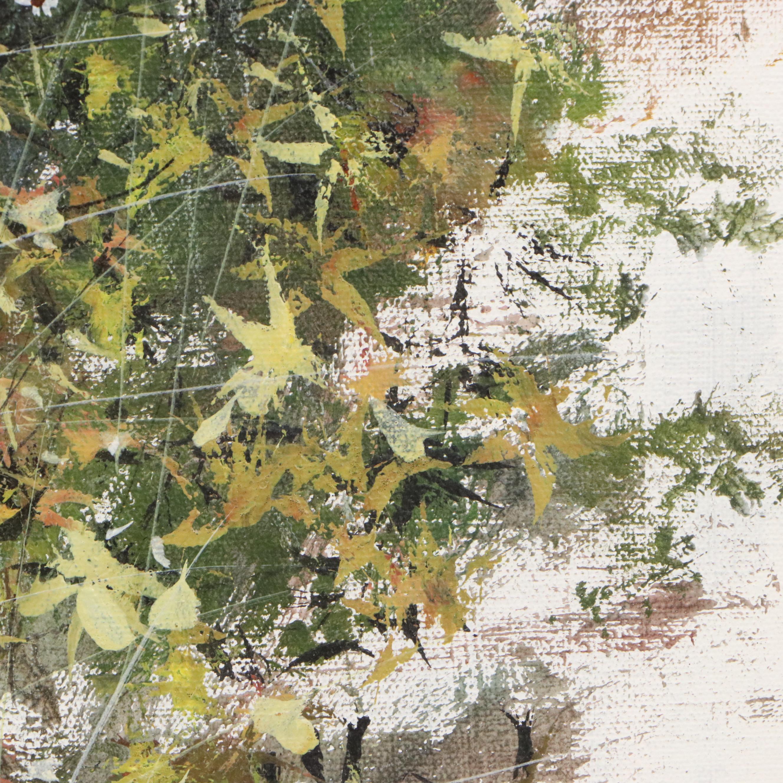 Robert Lardinois Oil Painting of Autumnal Woodland Scene, Mid-20th Century