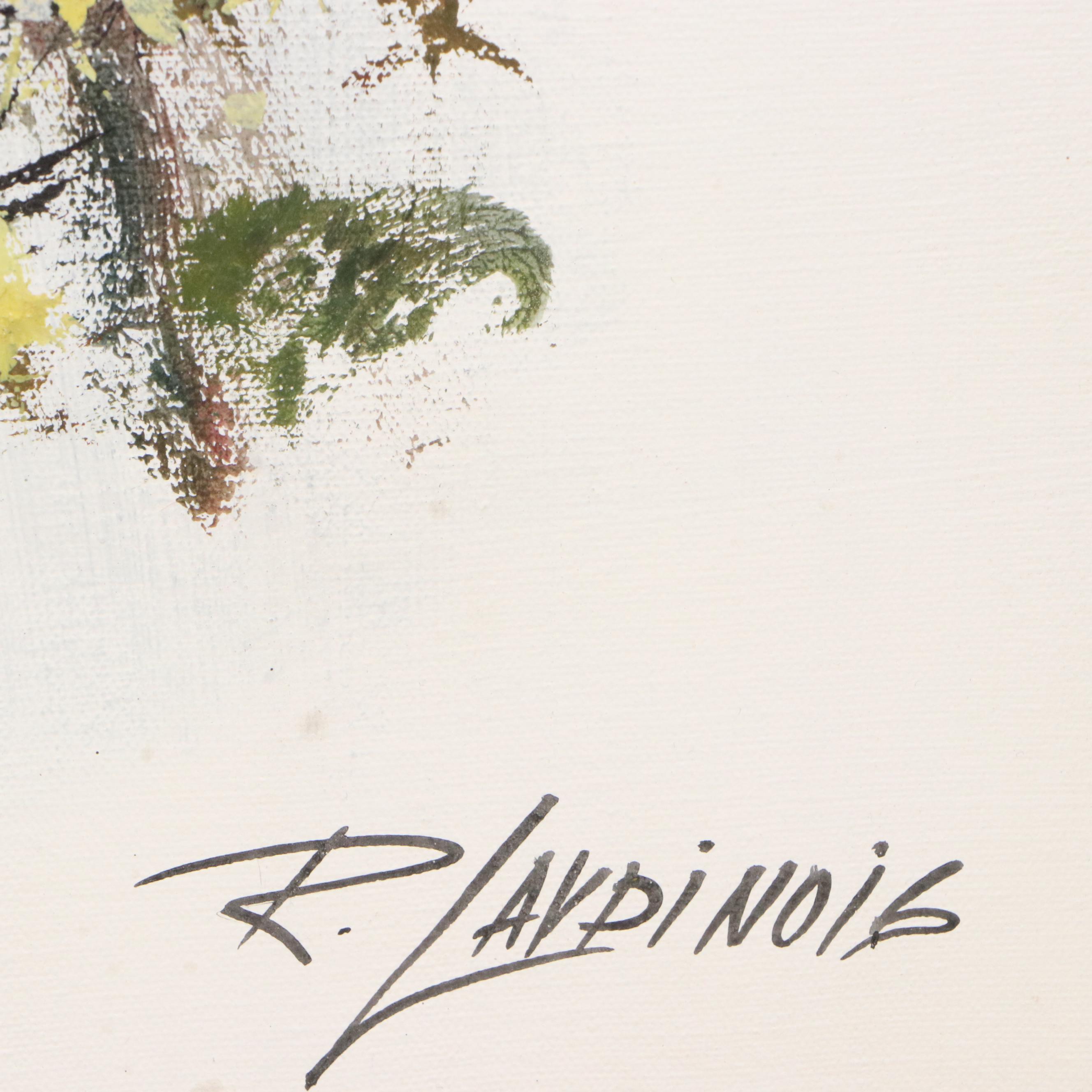 Robert Lardinois Oil Painting of Autumnal Woodland Scene, Mid-20th Century