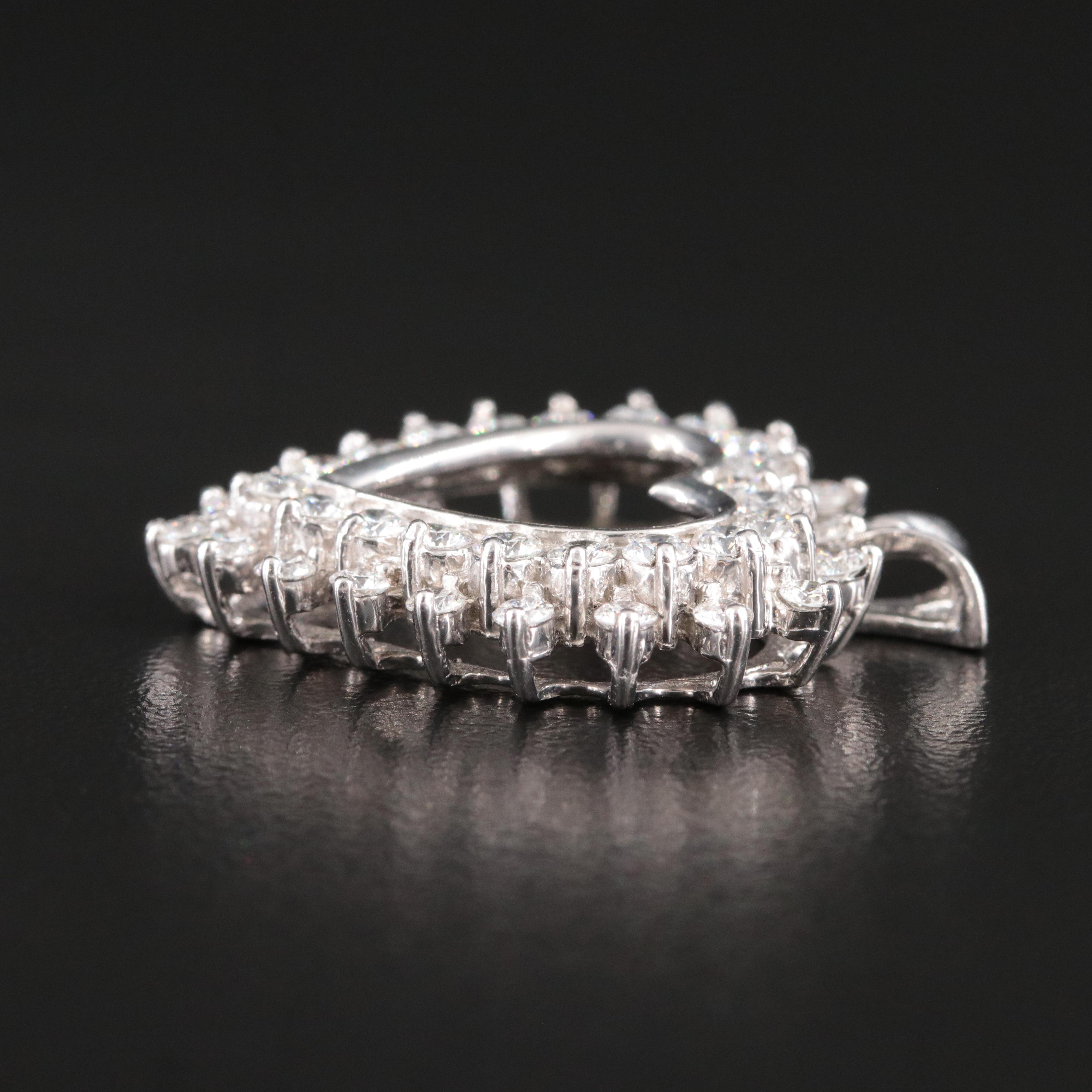 Platinum 2.04 CTW Diamond Heart Pendant