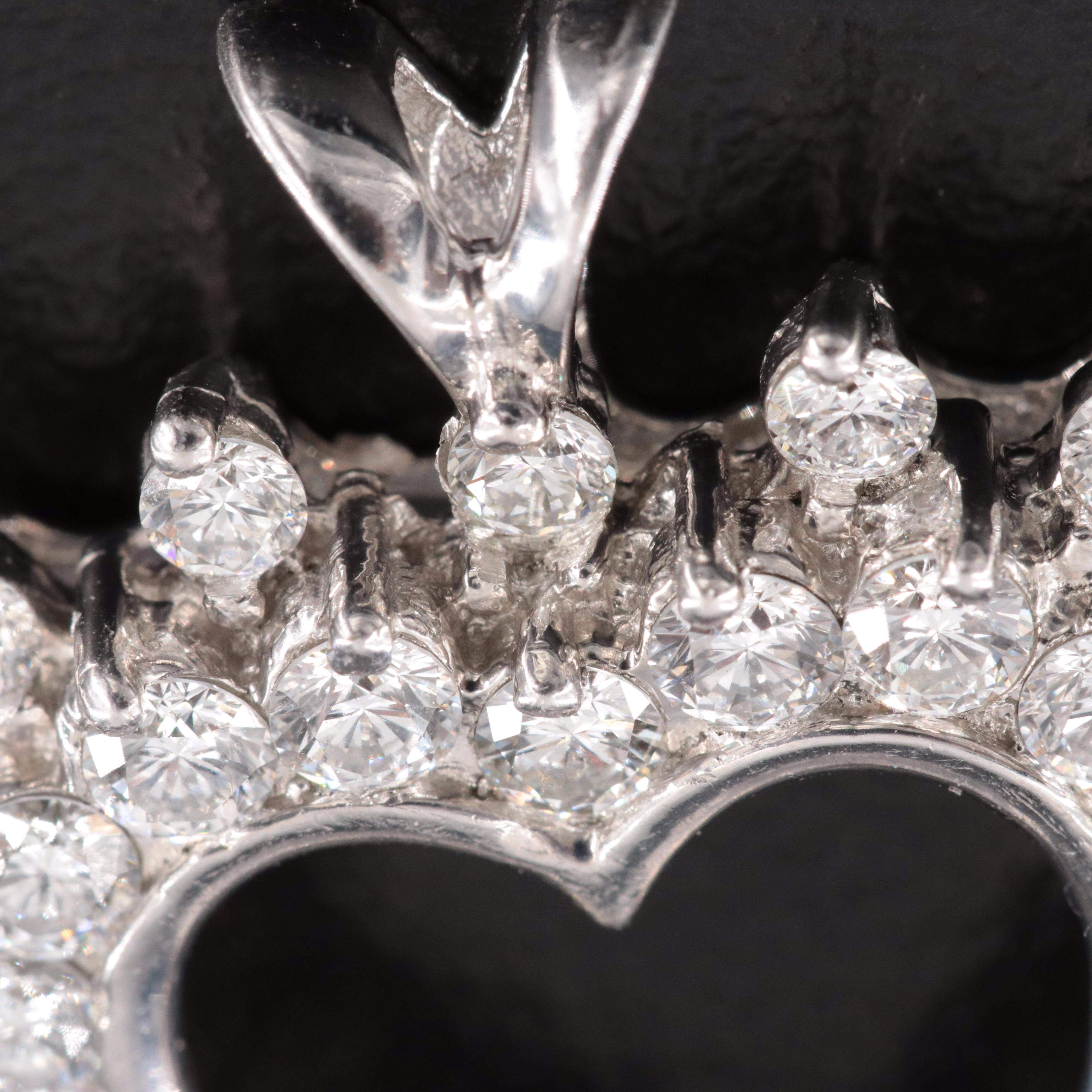 Platinum 2.04 CTW Diamond Heart Pendant