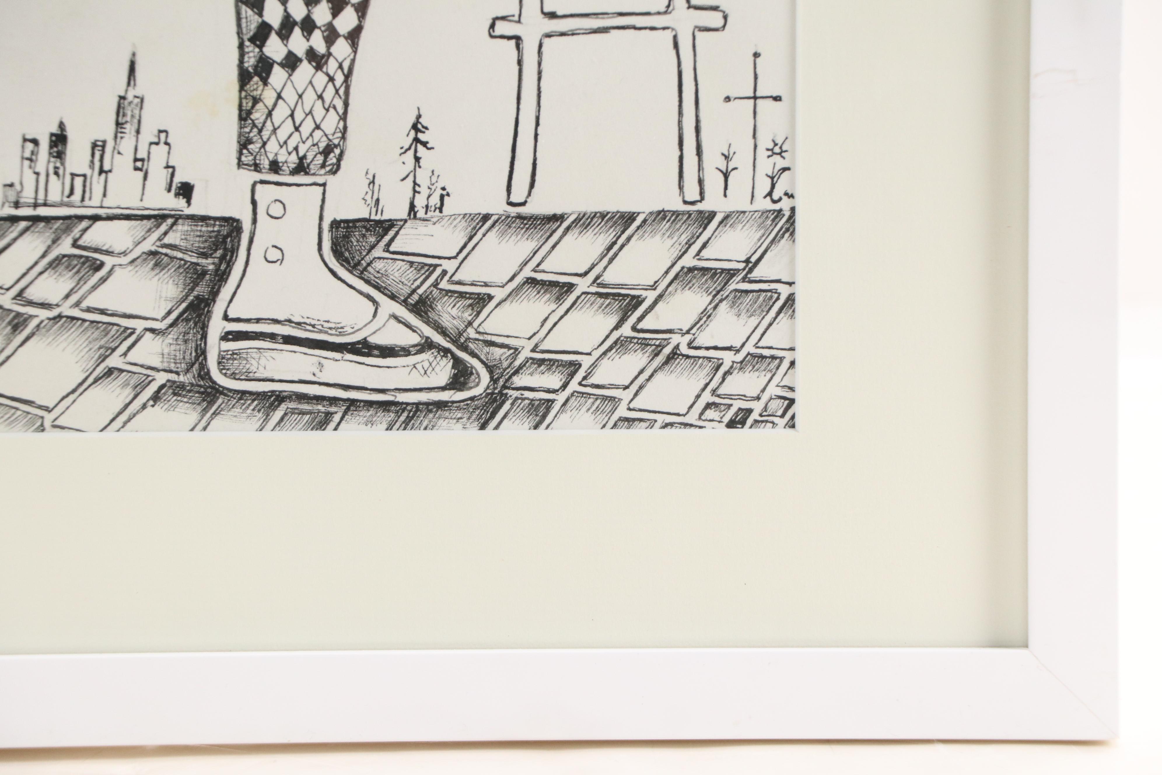 Nikolay Manuylov Drawing of Surrealistic Family Portrait, 2016