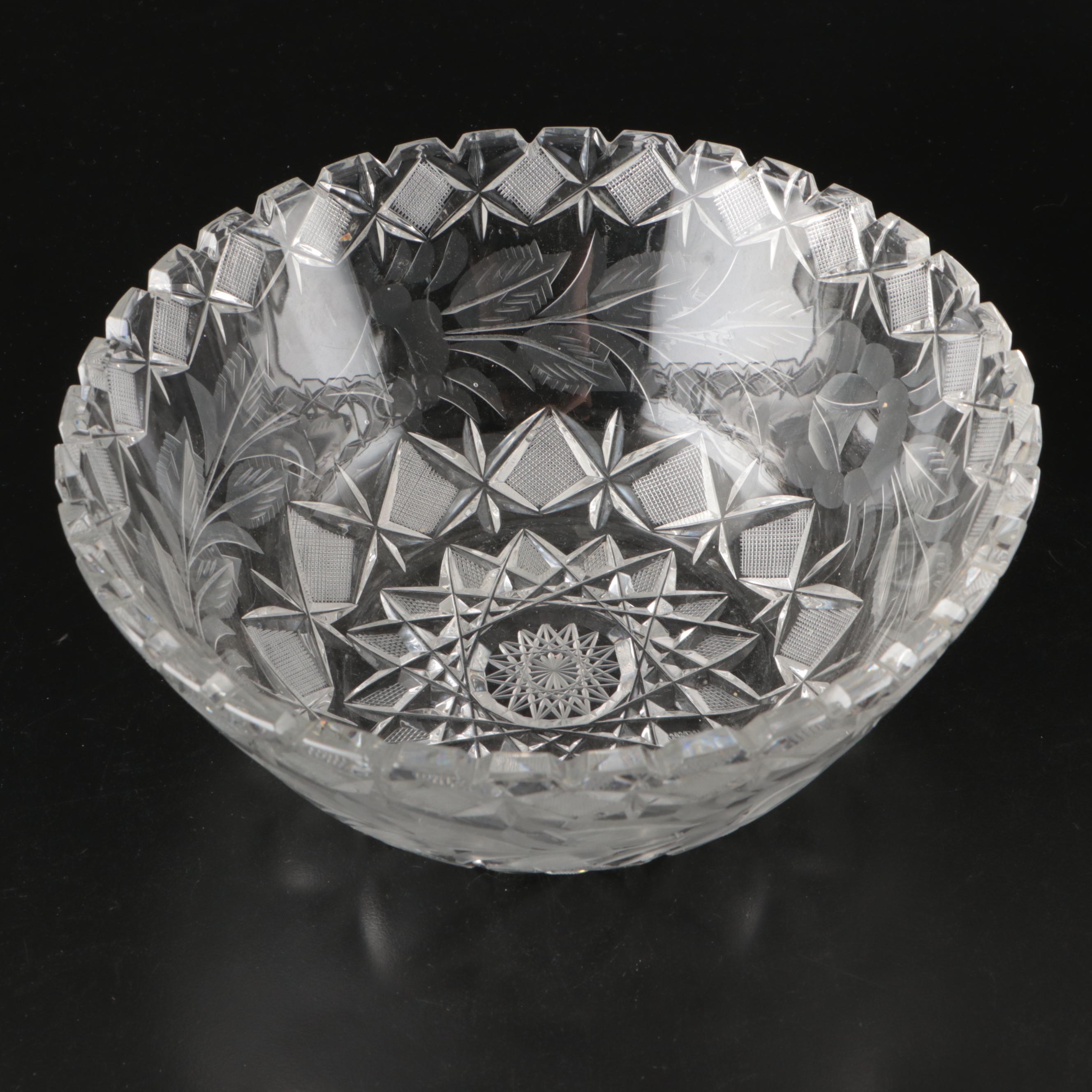 American Sterling and Silver Plate Rimmed Coasters with Glass Serving Bowls