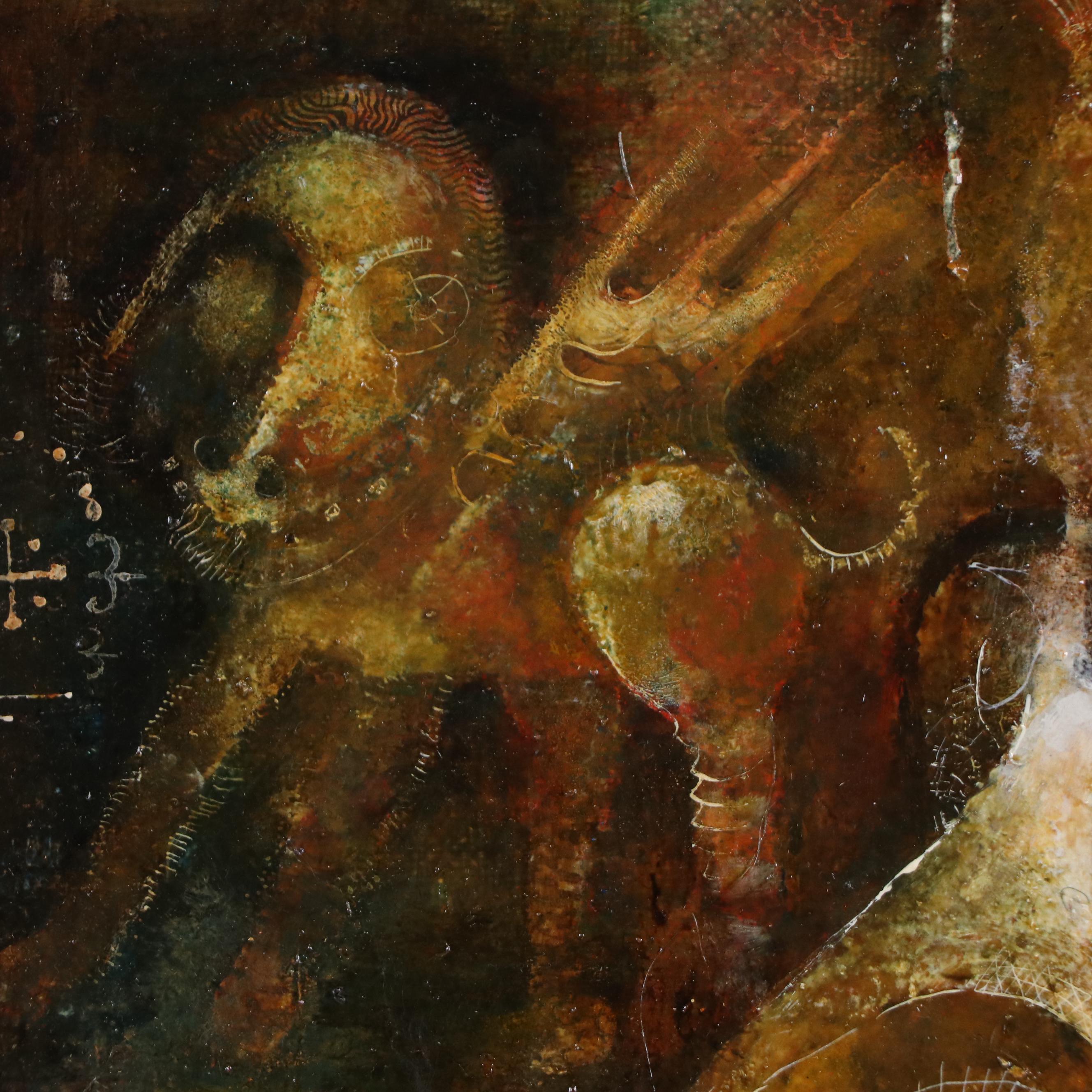 Nikolay Manuylov "Kuk" Surrealistic Oil Painting, Circa 1990