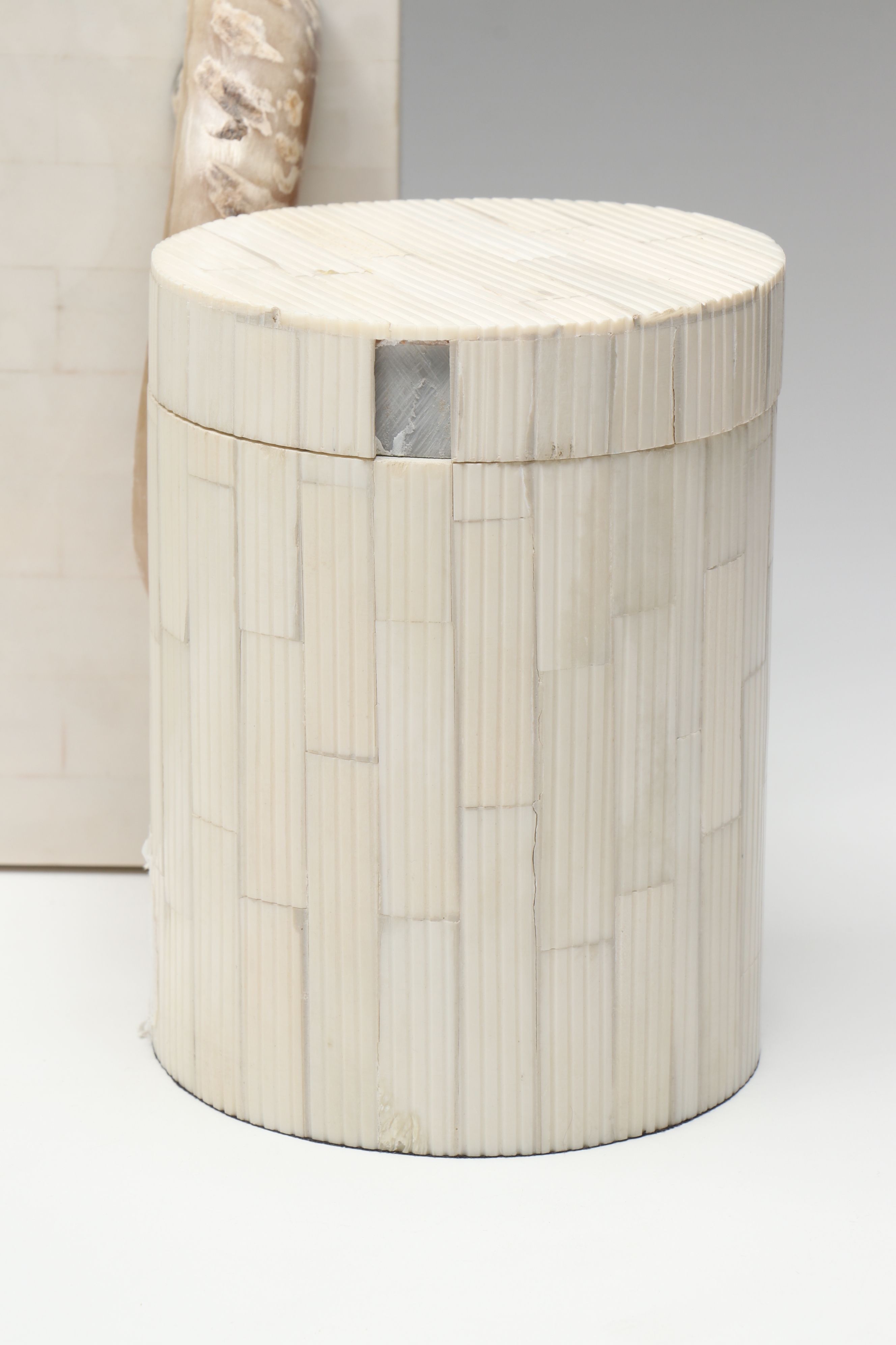 Carved Bone Boxes with Horn Handled Tray and Other Office Décor