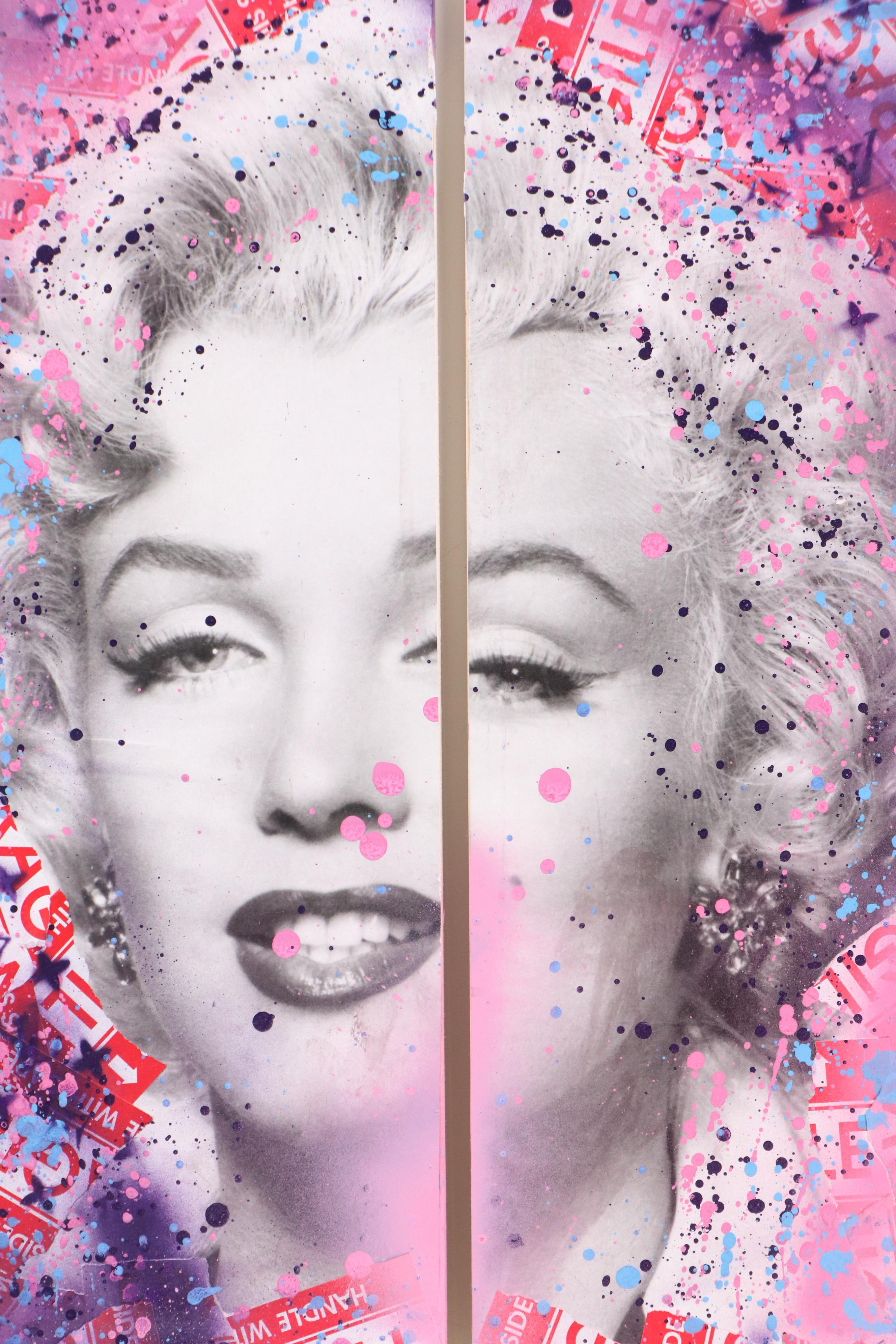 Zax Mixed Media Pop Art Diptych on Skateboard Decks, 21st Century