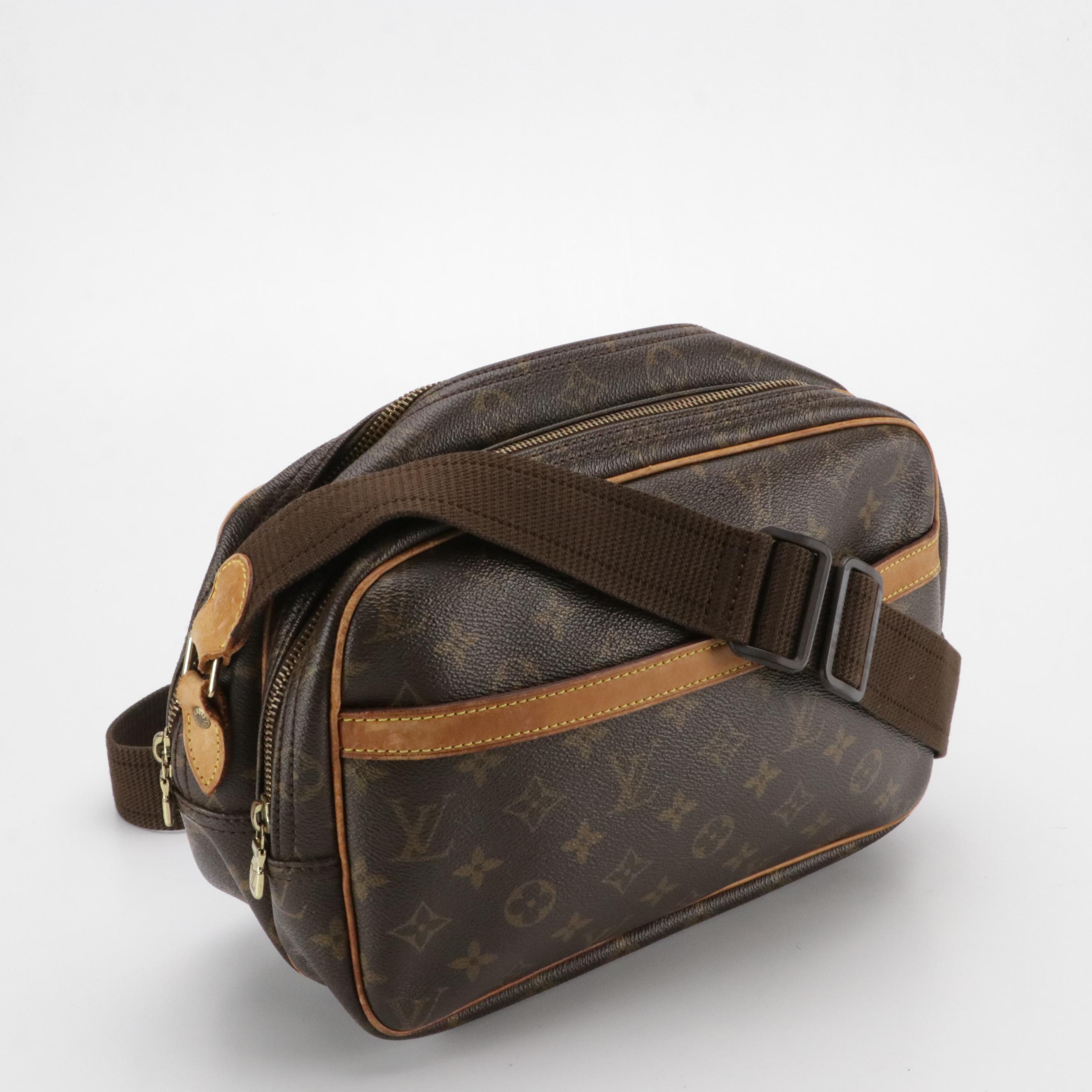 Louis Vuitton Reporter PM Crossbody Bag in Monogram Canvas and Leather Trim