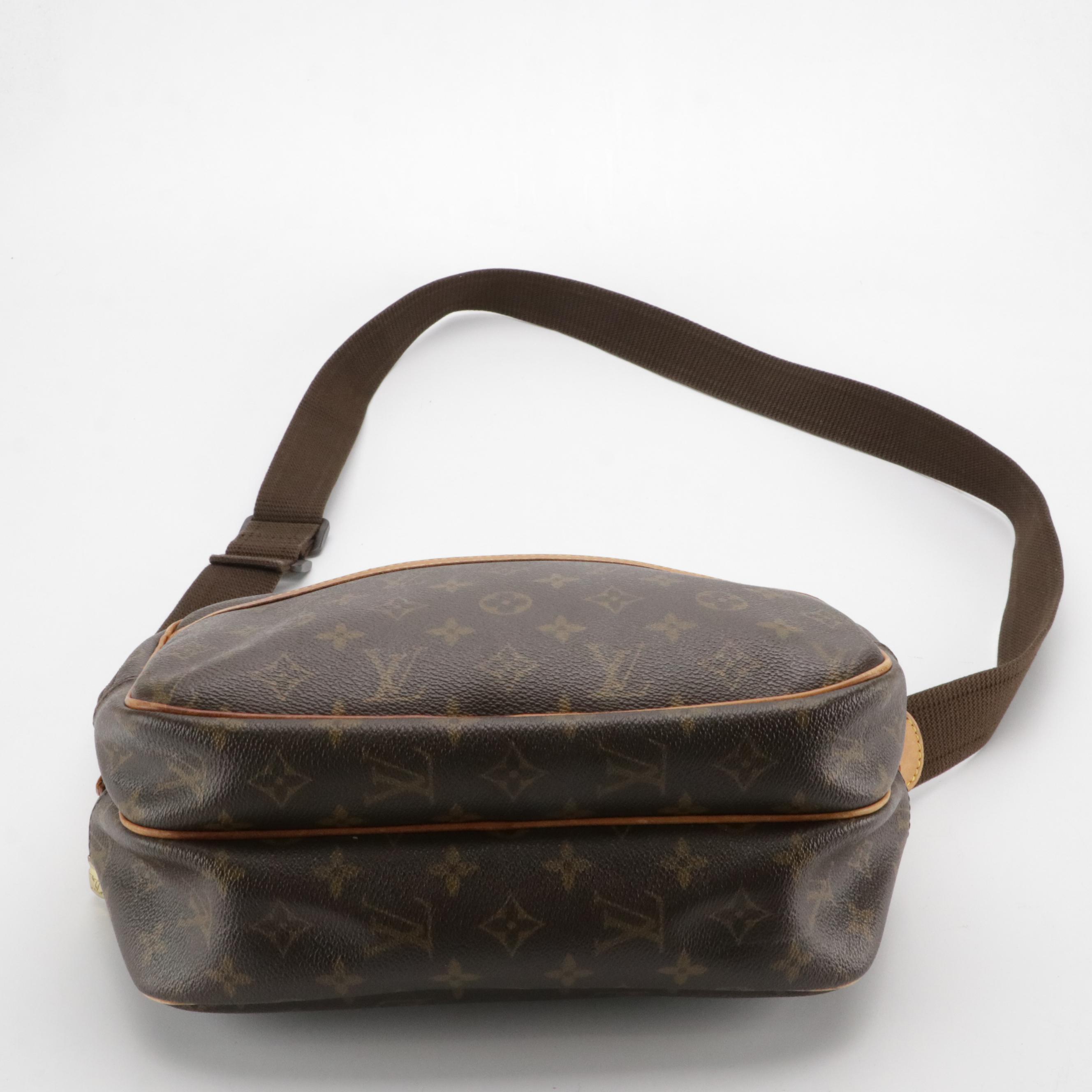 Louis Vuitton Reporter PM Crossbody Bag in Monogram Canvas and Leather Trim