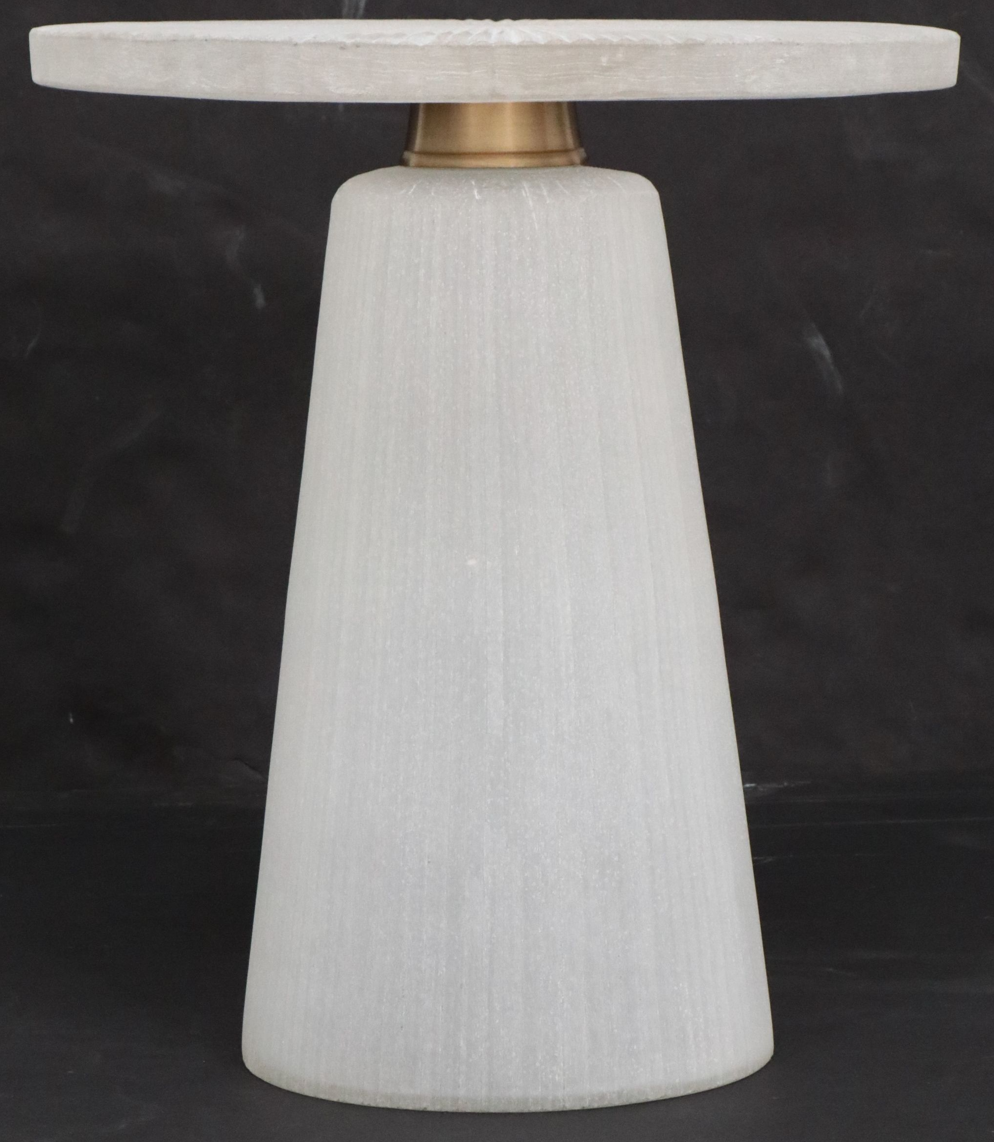 Pair of Contemporary Modern Frosted Glass Accent Tables