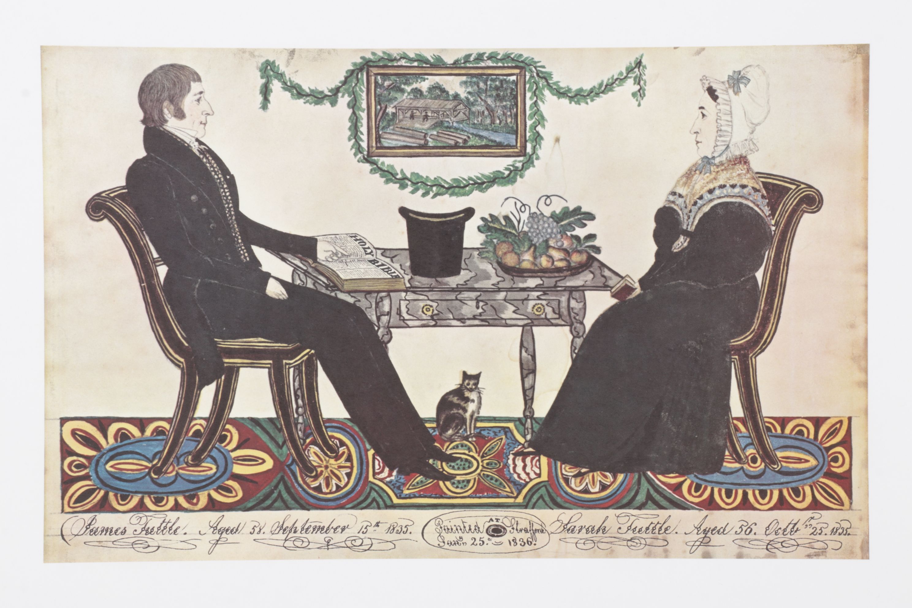 Offset Lithograph after Joseph H. Davis "James and Sarah Tuttle," 1836