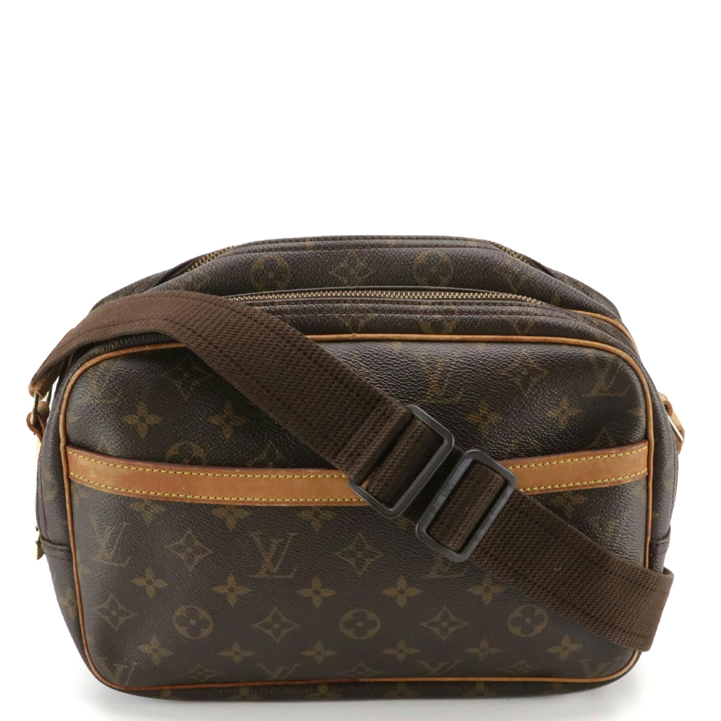 Louis Vuitton Reporter PM Crossbody Bag in Monogram Canvas and Leather Trim