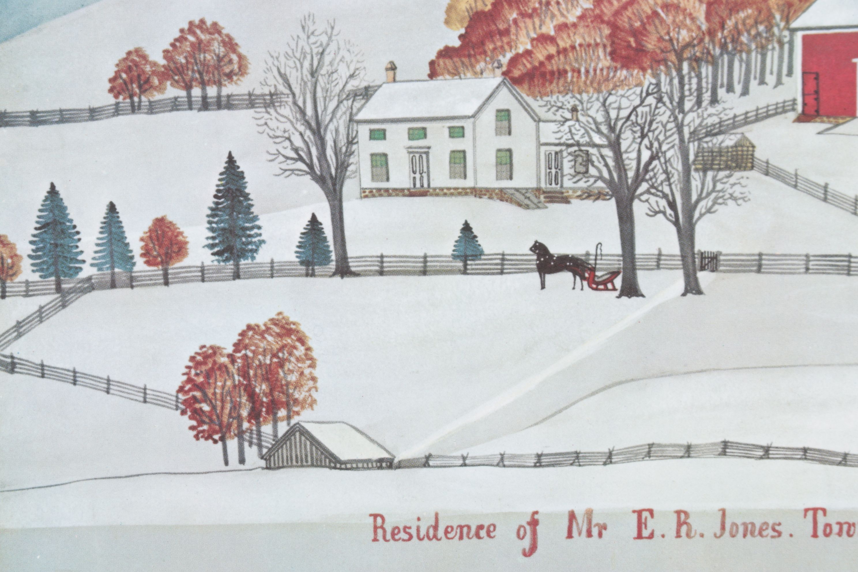 Offset Lithograph after Paul Seifert "Residence of Mr. E.R. Jones," 1881