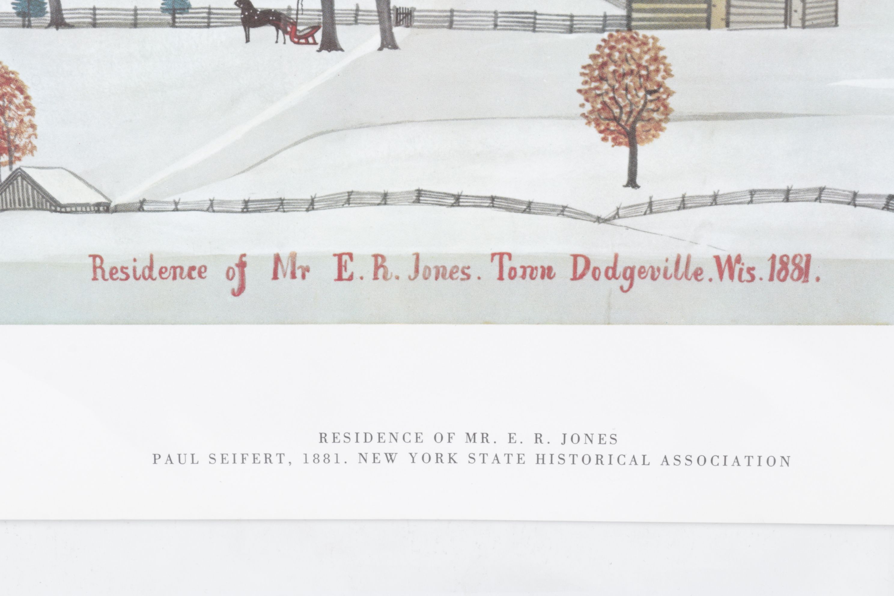 Offset Lithograph after Paul Seifert "Residence of Mr. E.R. Jones," 1881