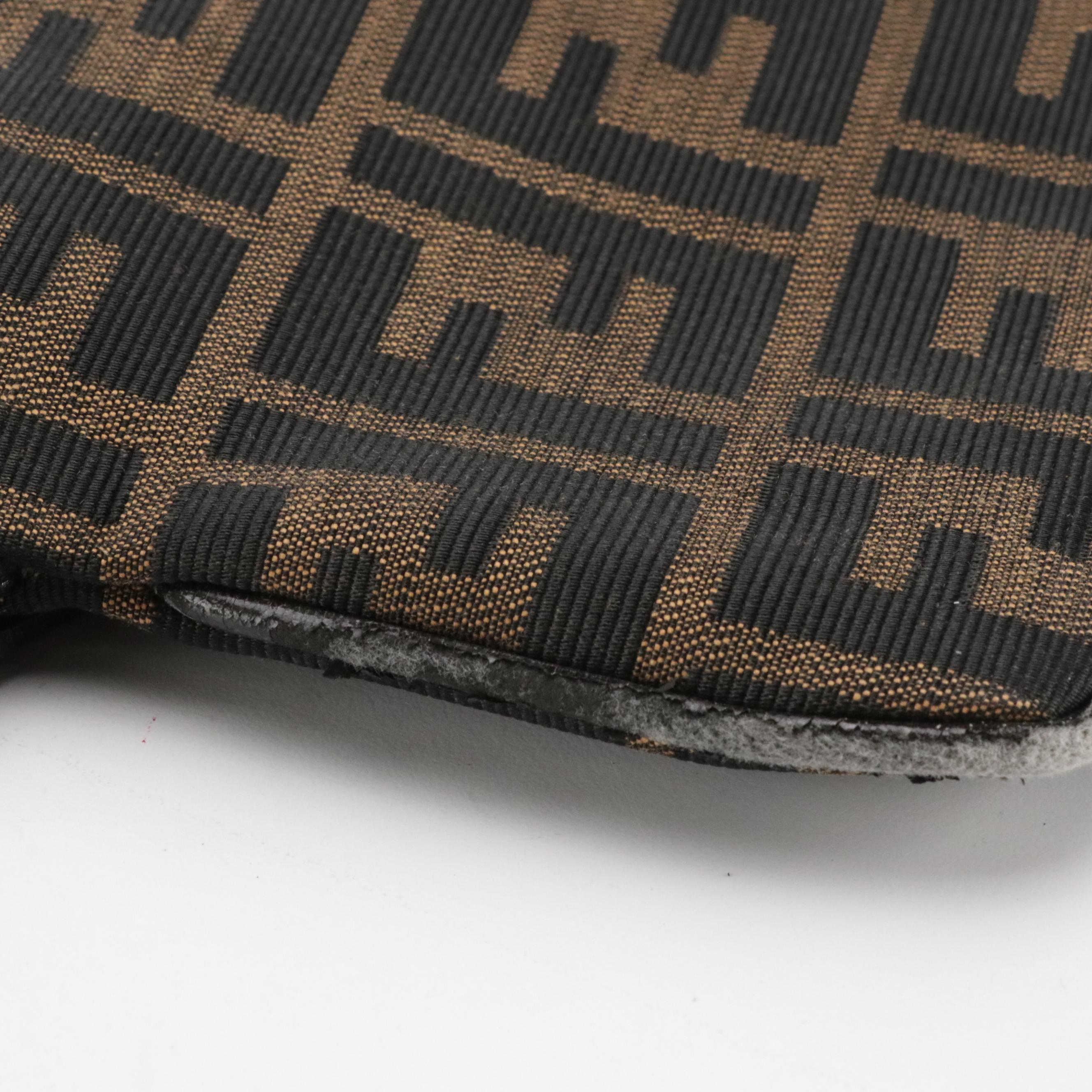 Fendi Mamma Baguette Sling Bag in FF Zucca Canvas and Leather