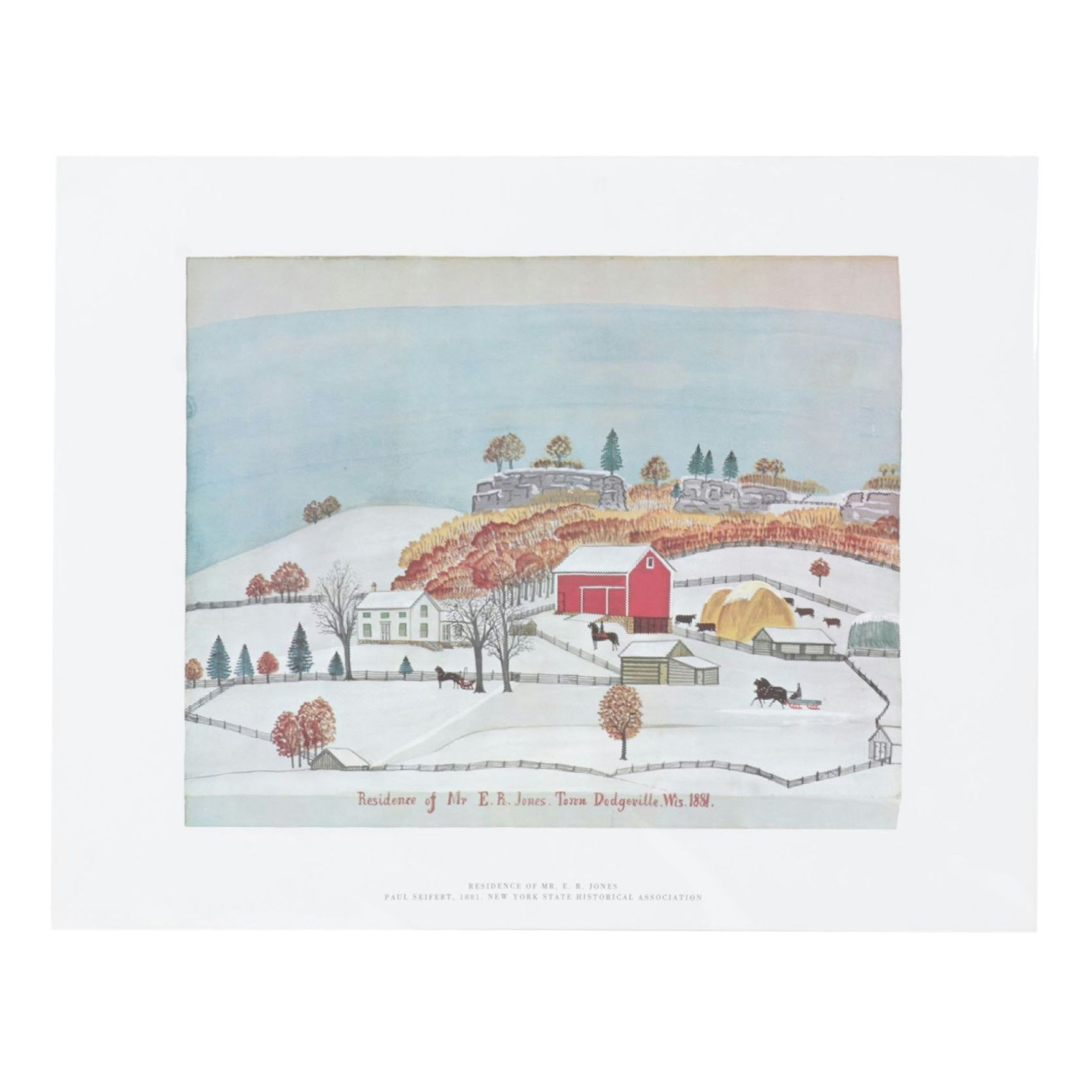 Offset Lithograph after Paul Seifert "Residence of Mr. E.R. Jones," 1881