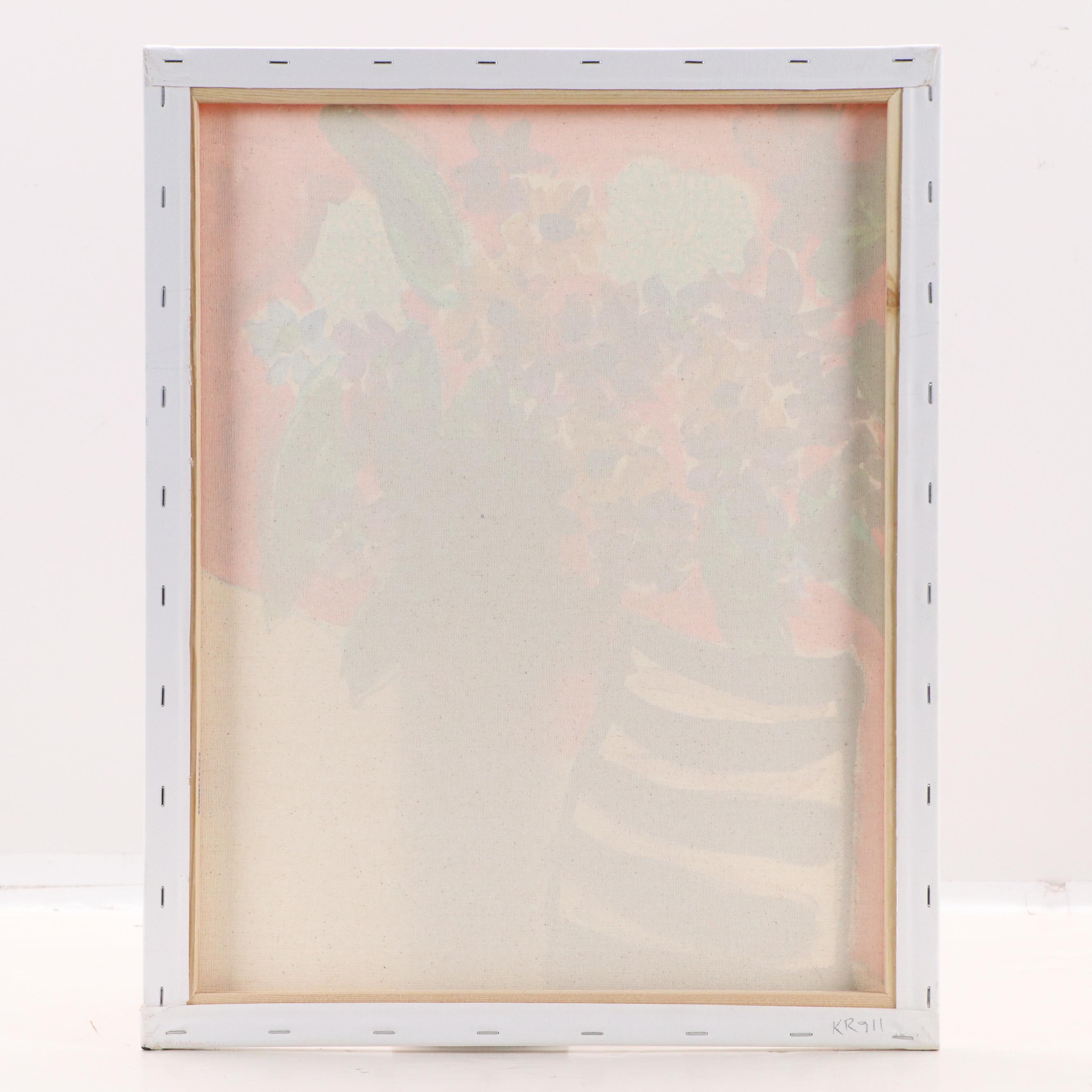 Kait Roberts Stylized Floral Acrylic Painting, 2025