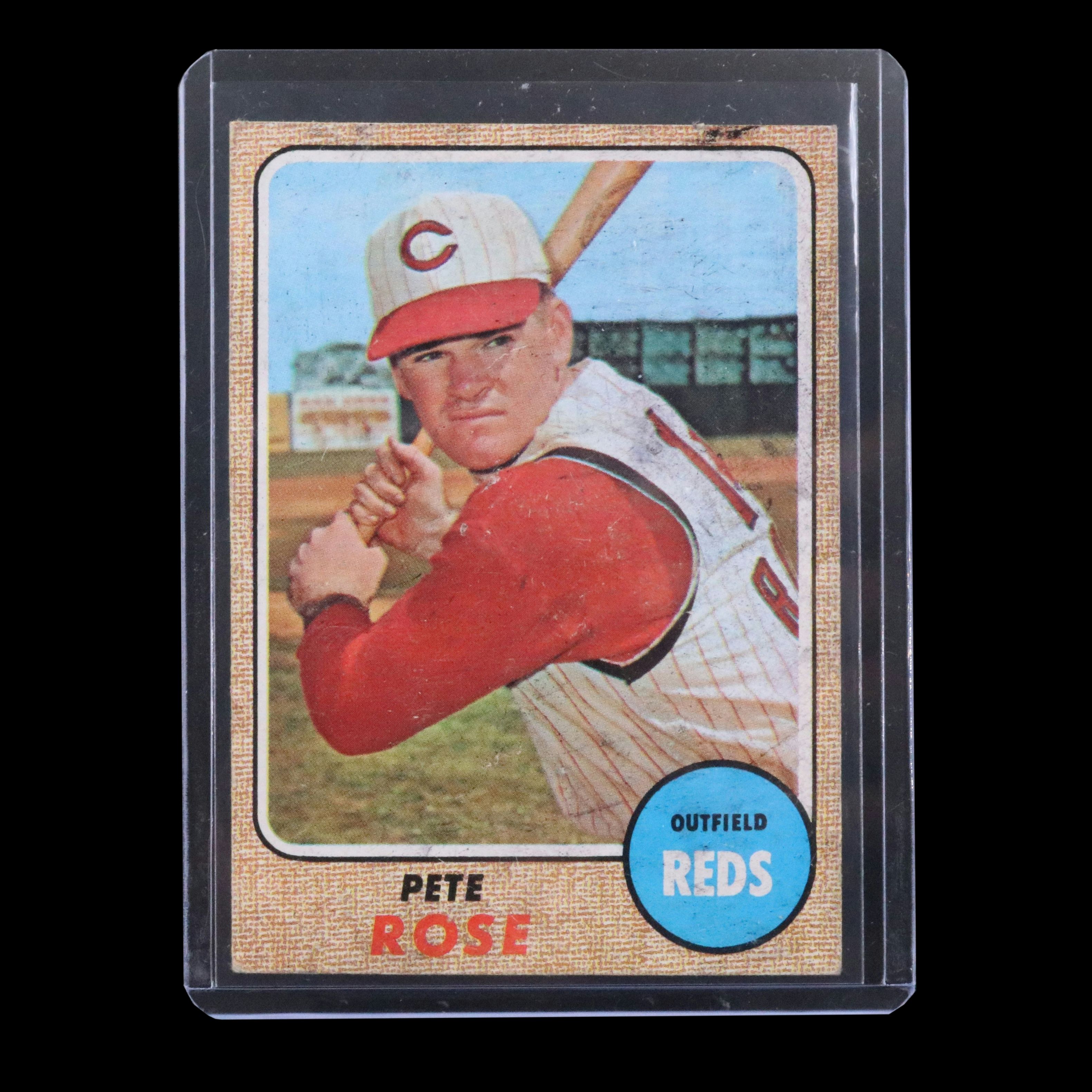 1968 Topps Pete Rose Cincinnati Reds Baseball Card