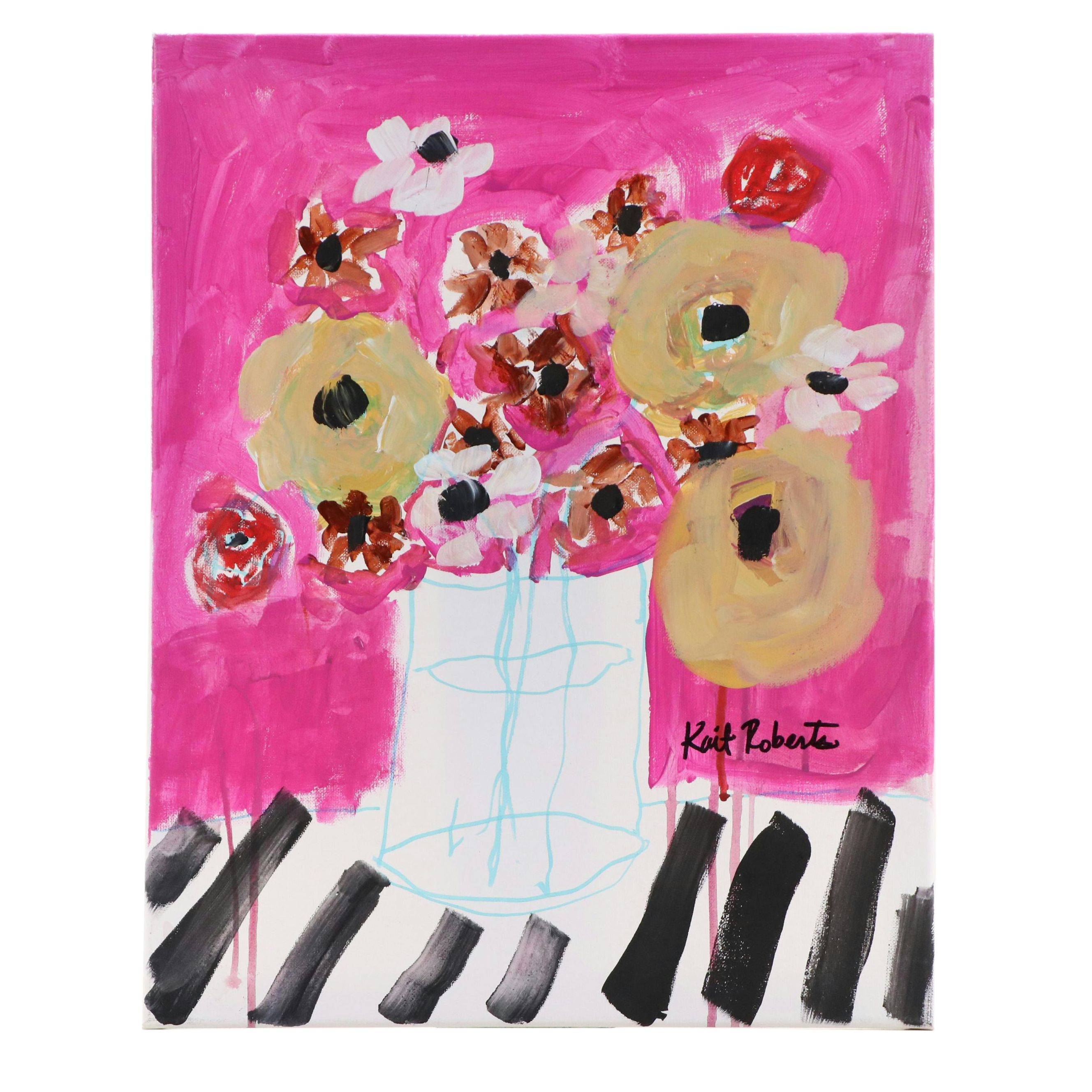 Kait Roberts Stylized Acrylic Painting "Dreamer," 2025