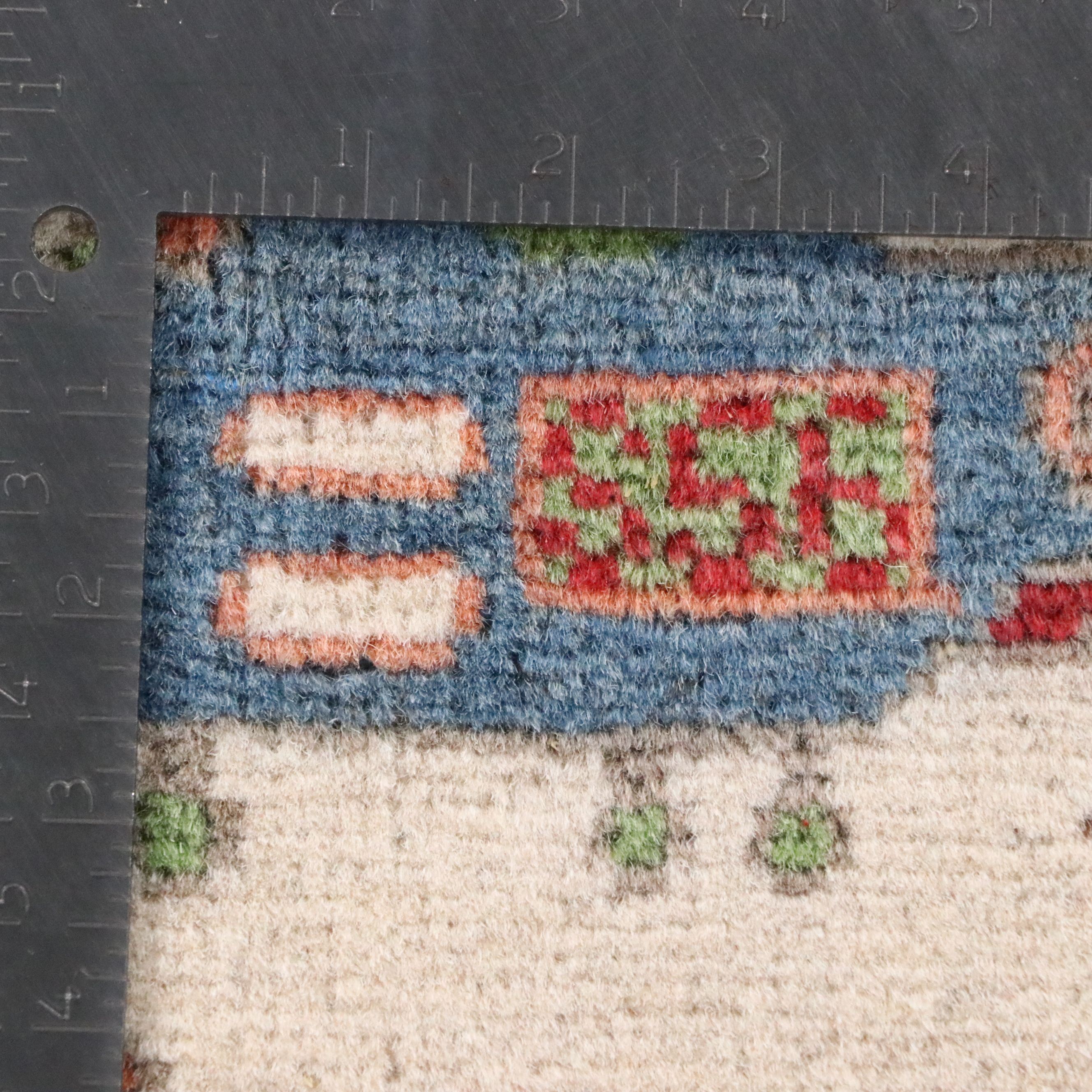 2' x 3' Hand-Knotted Afghan Pictorial War Accent Rug