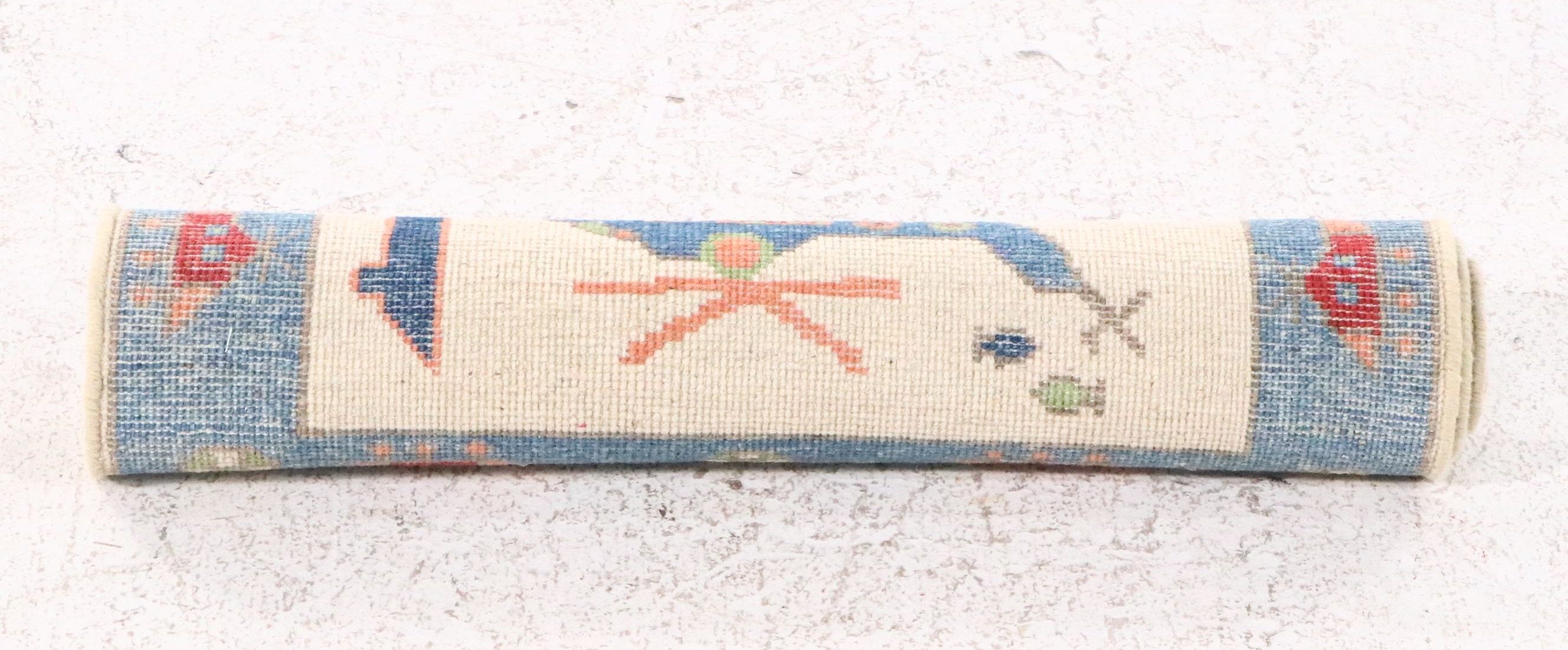 2' x 3' Hand-Knotted Afghan Pictorial War Accent Rug