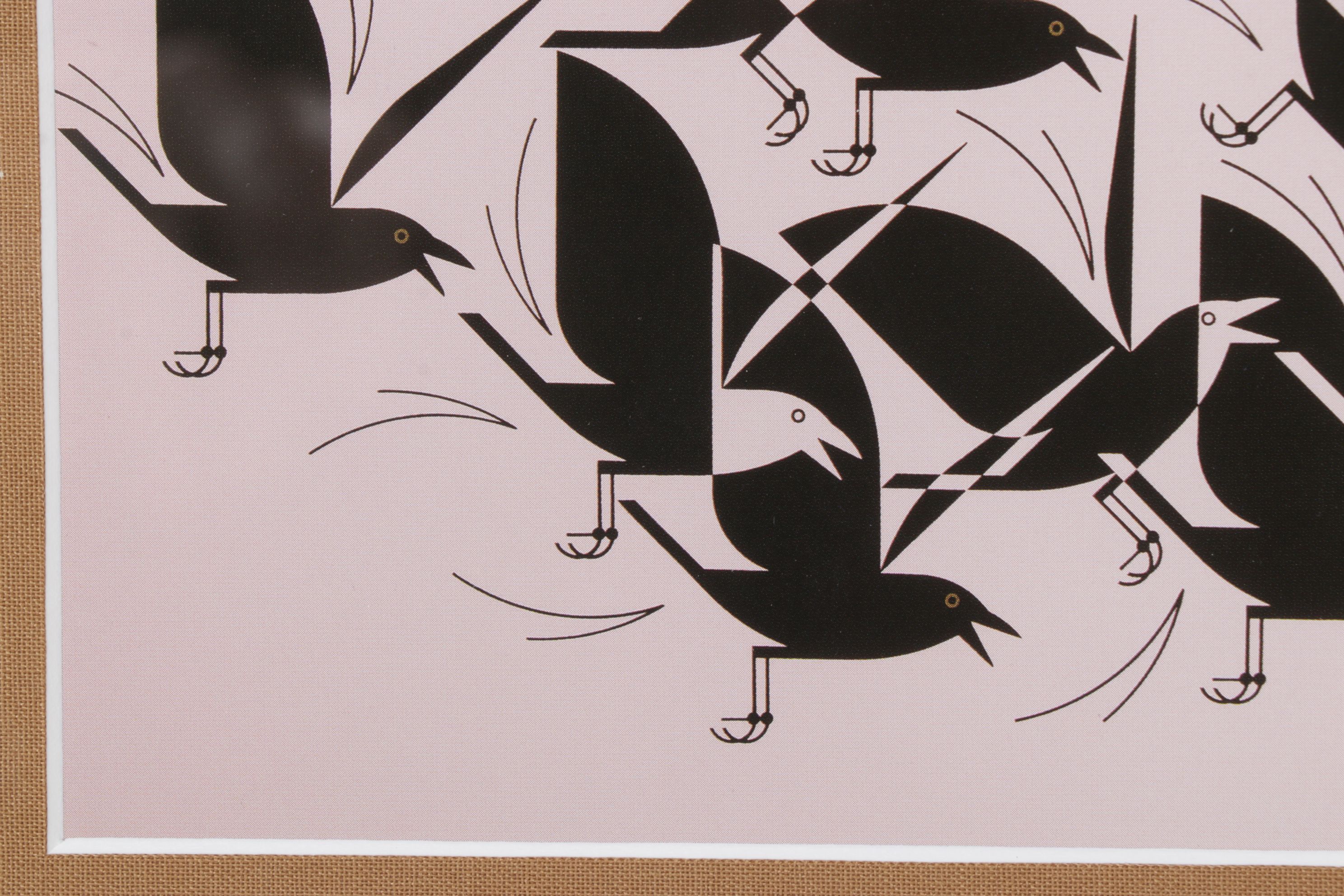 Charley Harper Offset Lithograph "Owltercation", 1990