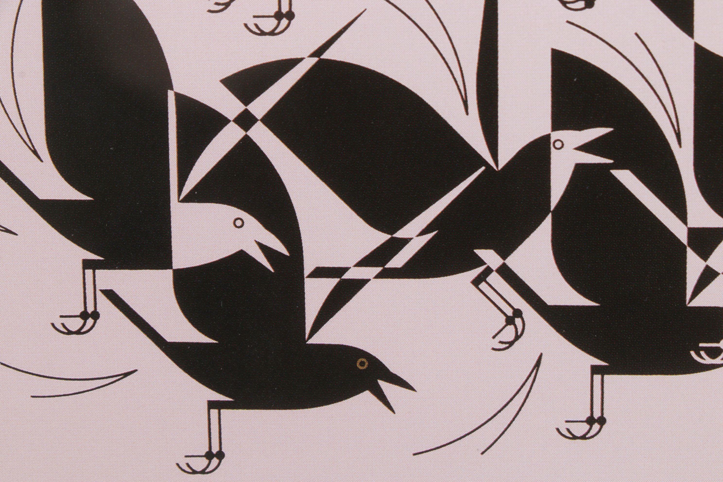 Charley Harper Offset Lithograph "Owltercation", 1990