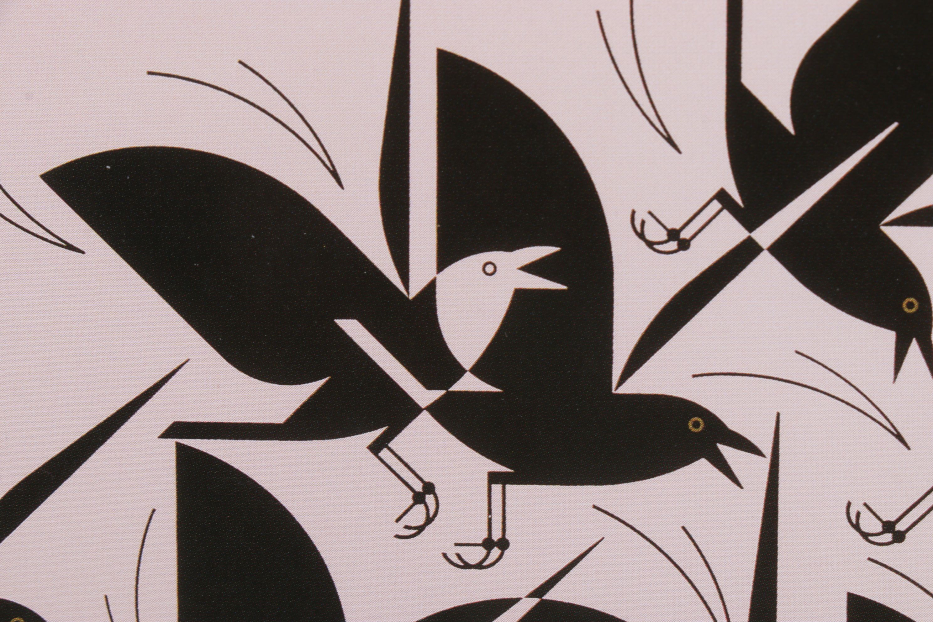 Charley Harper Offset Lithograph "Owltercation", 1990