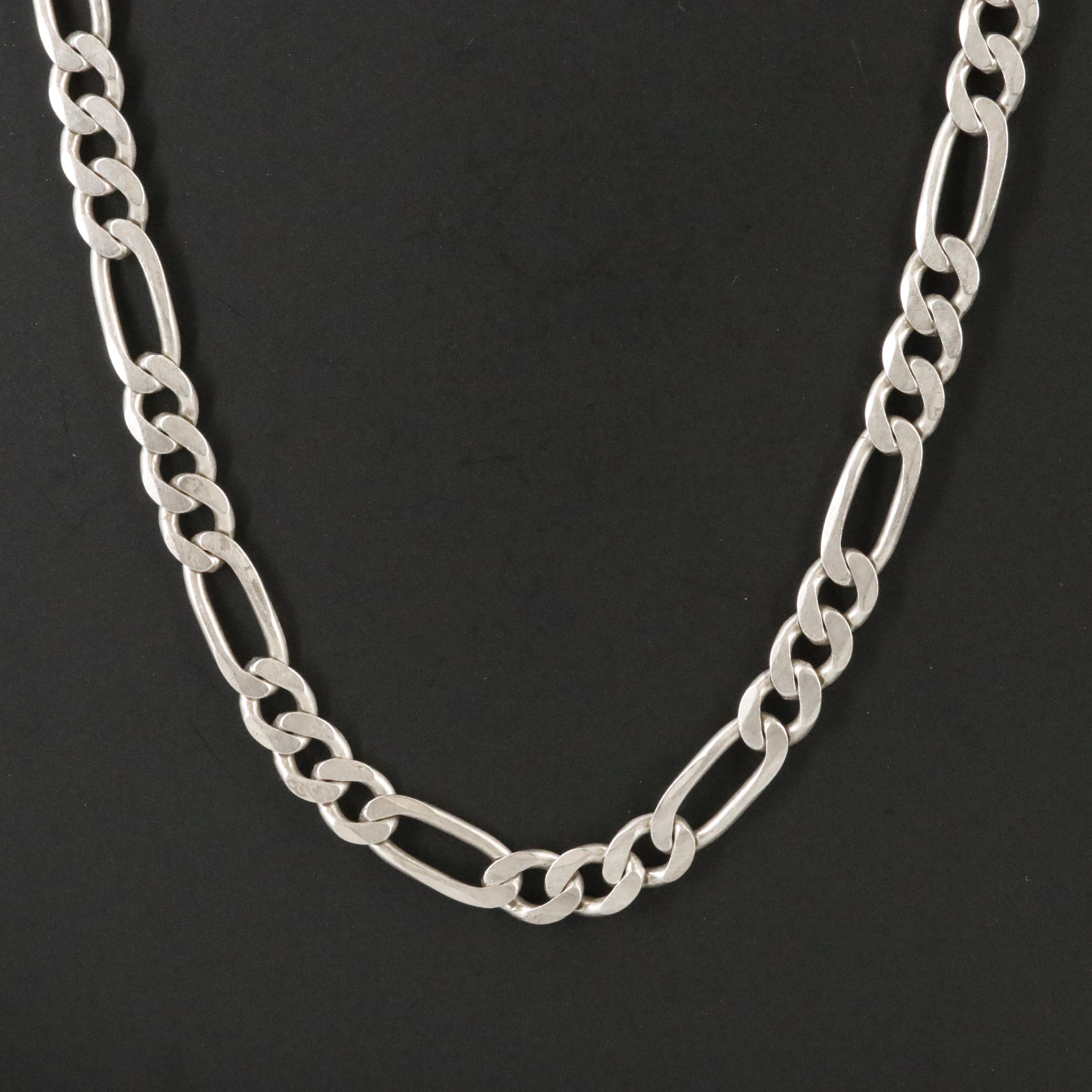 Sterling Silver Figaro Chain