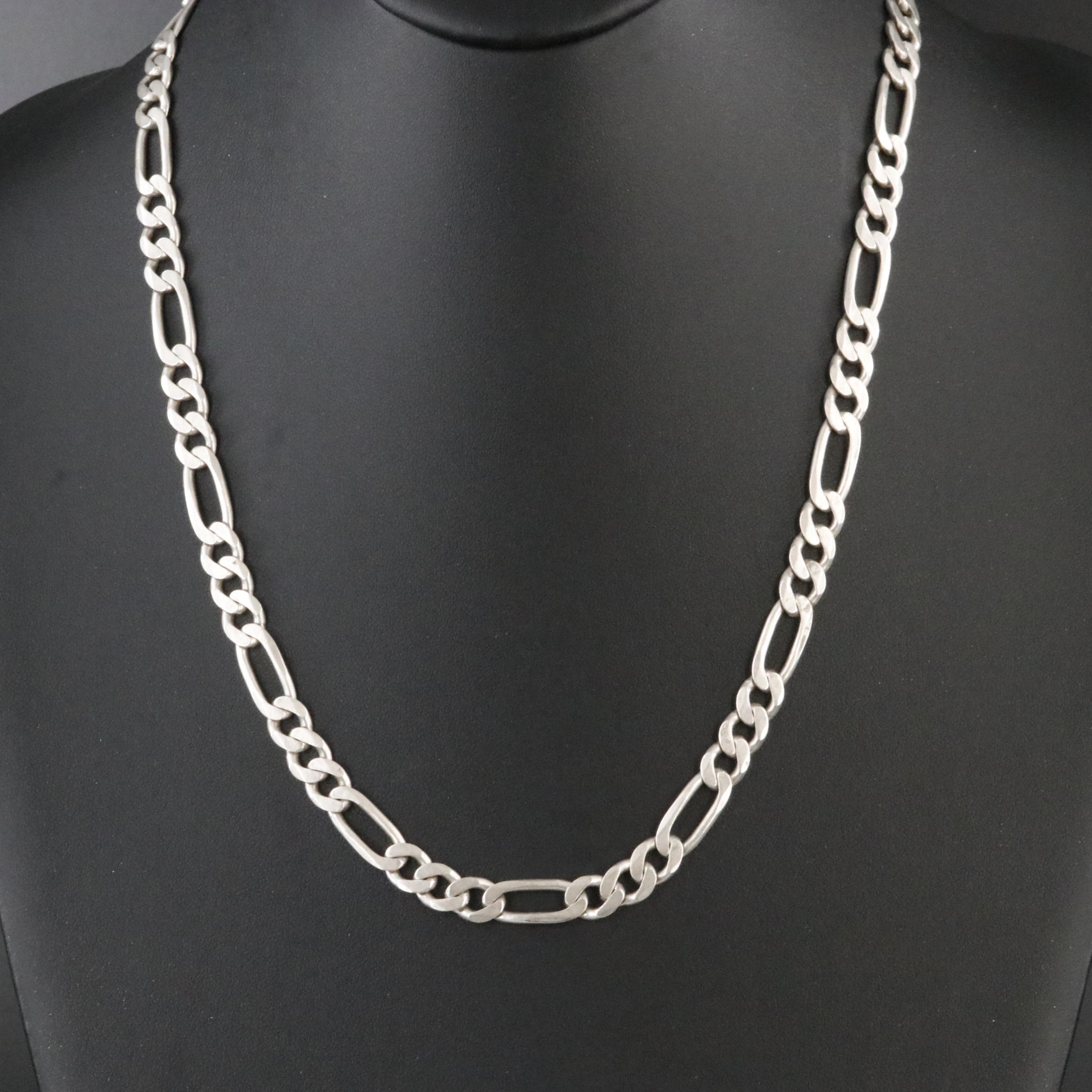 Sterling Silver Figaro Chain