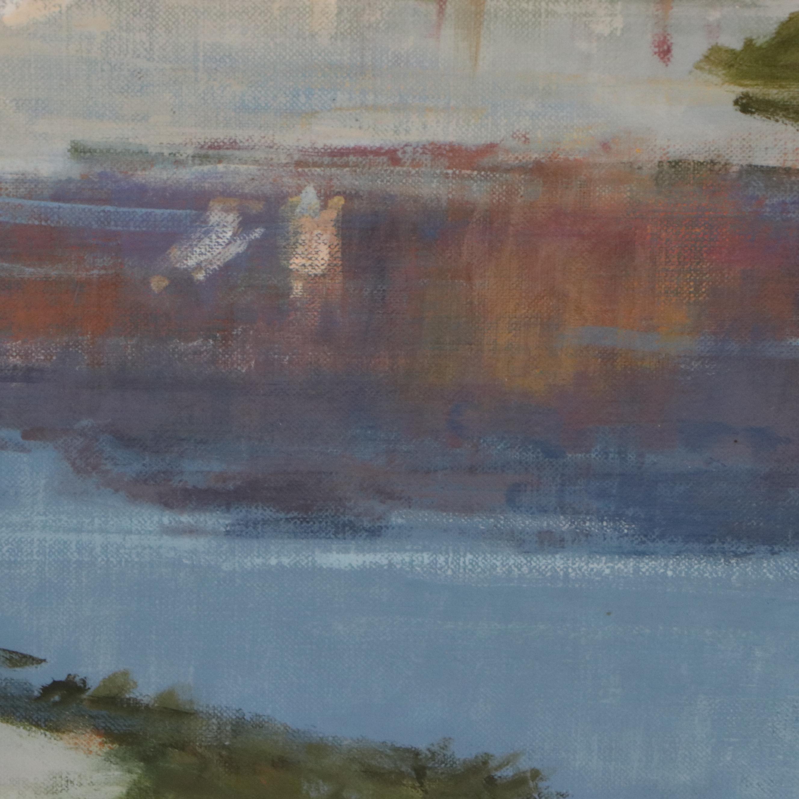 Marc Moon Oil Painting "Golf Course in Canton, OH," Mid to Late 20th C.