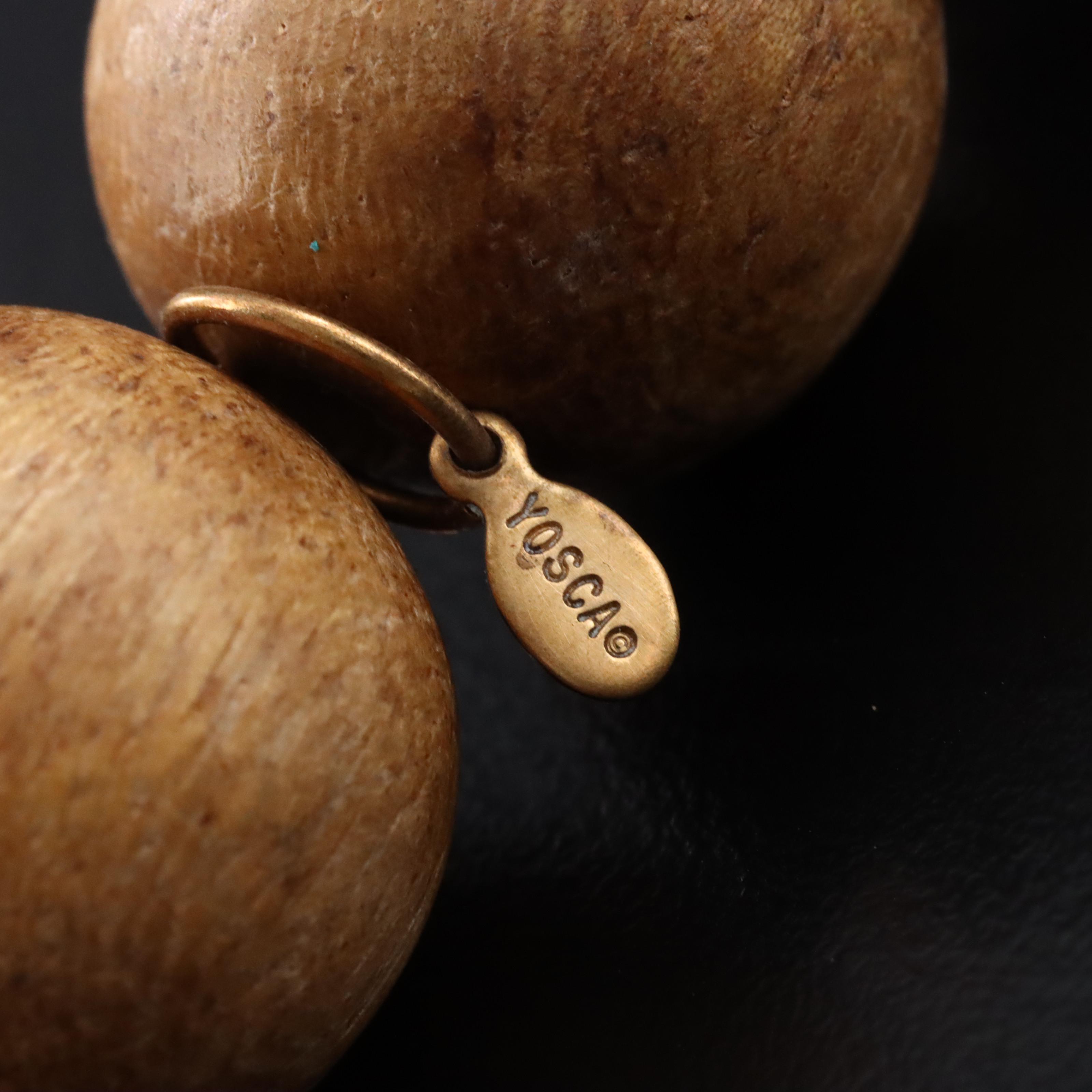 Gerard Yosca Wood and Seed Bead Necklace