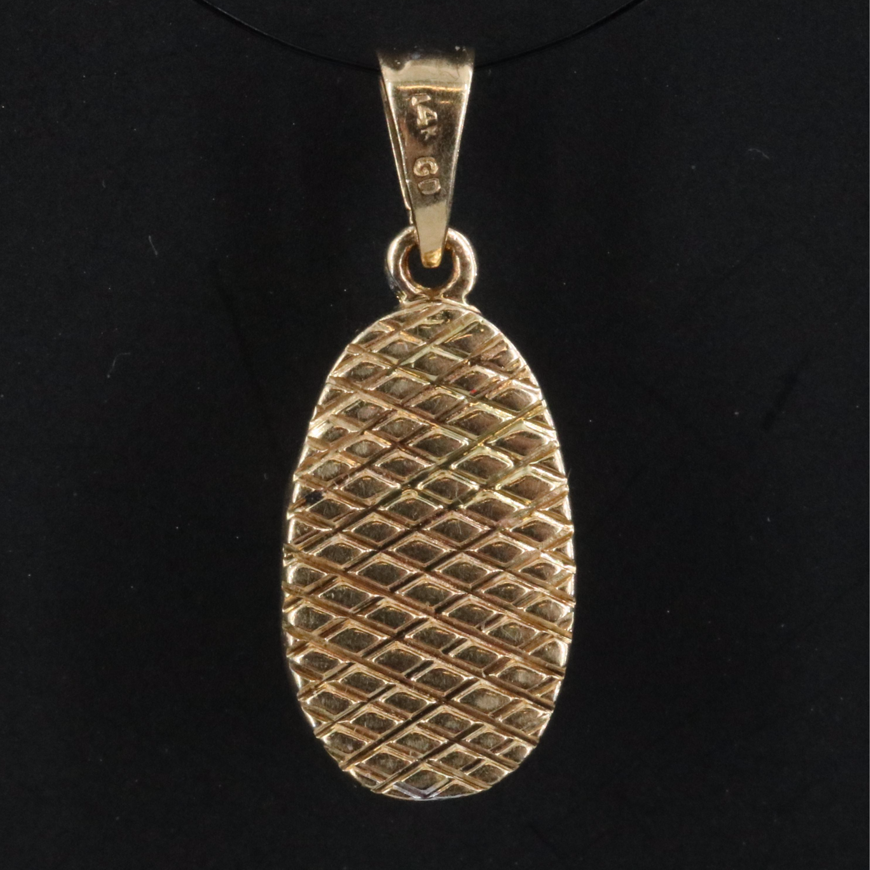 14K Mary Jane Ruby Shoe Pendant