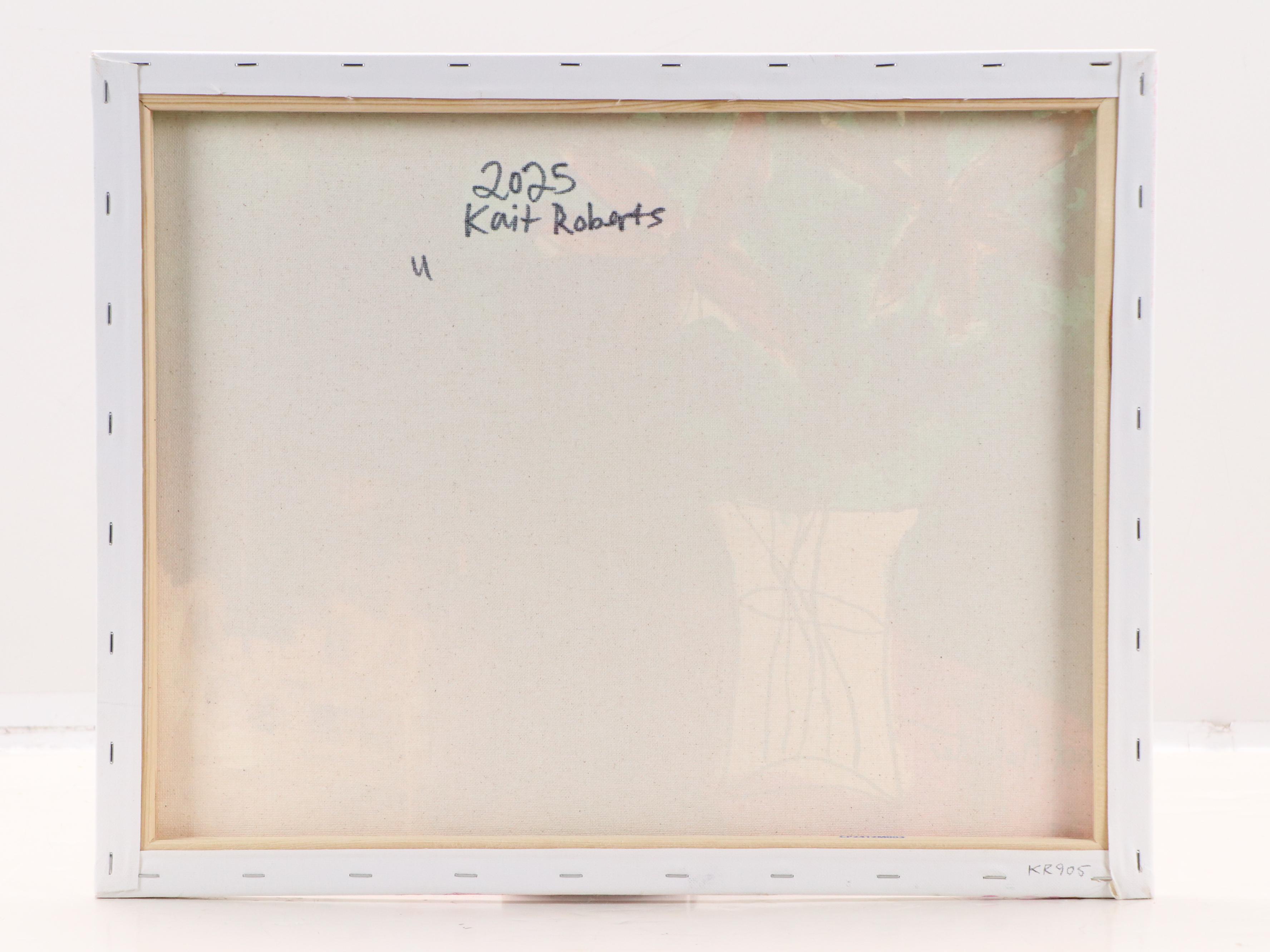 Kait Roberts Stylized Acrylic Painting of Floral Still Life, 2025