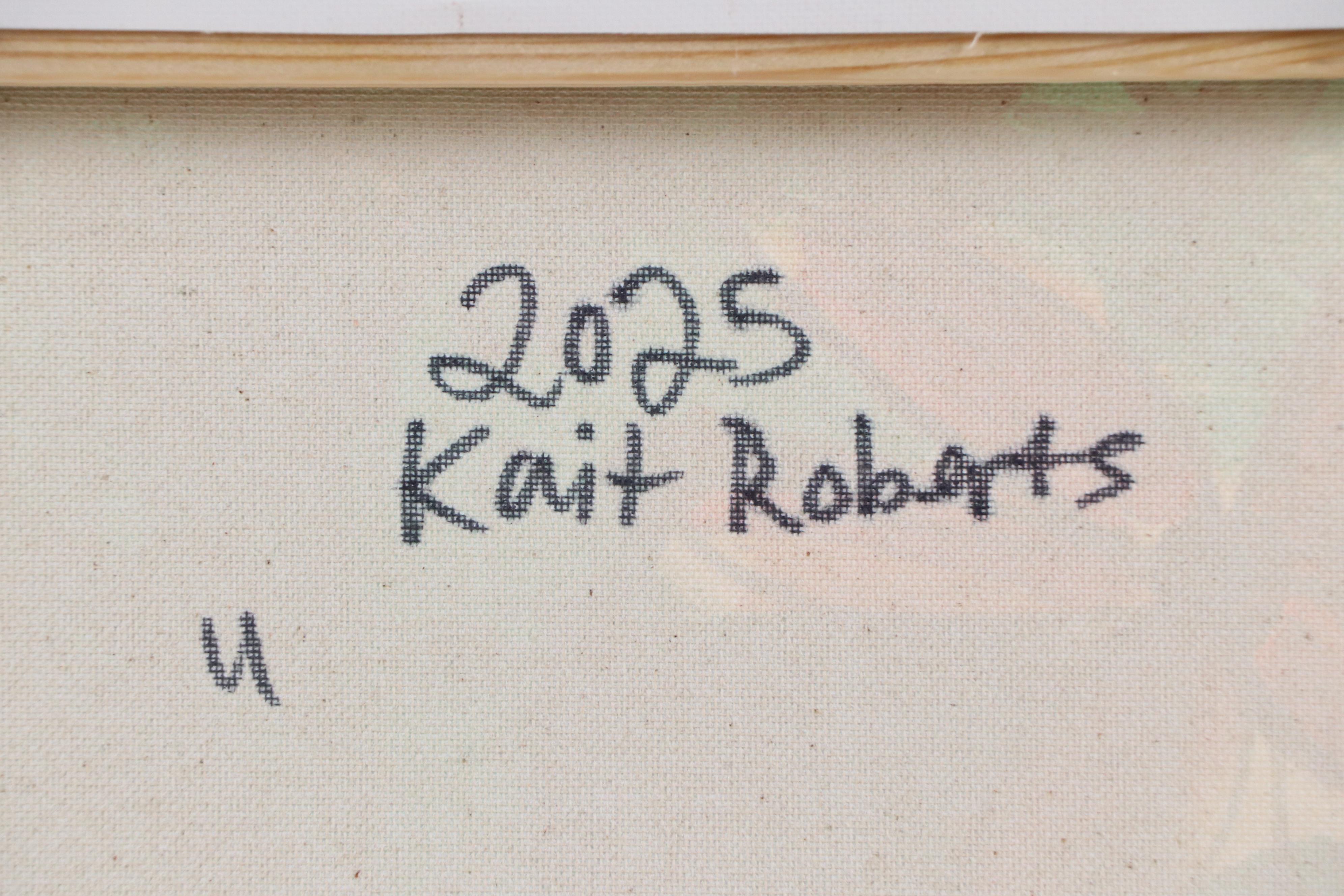 Kait Roberts Stylized Acrylic Painting of Floral Still Life, 2025