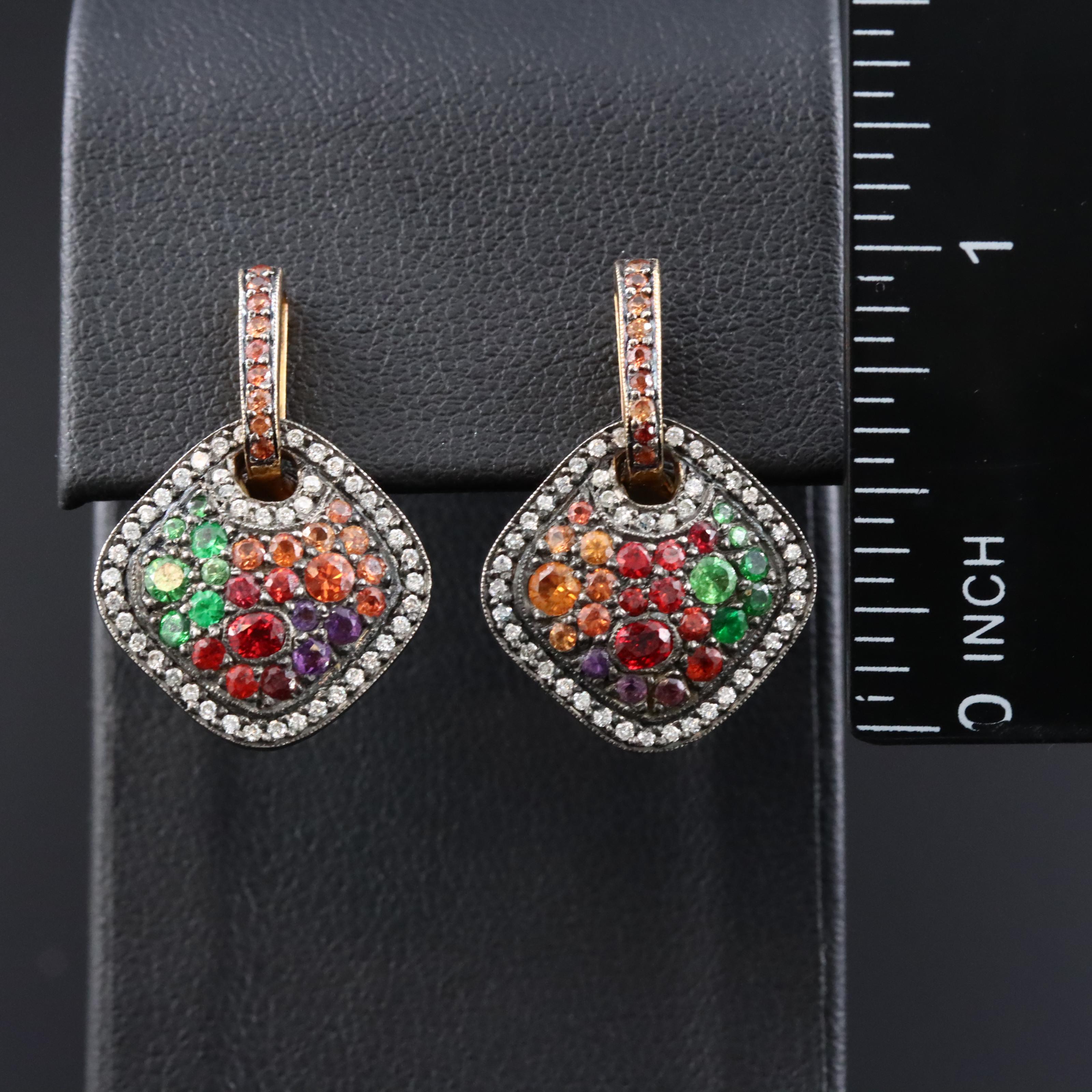 Sterling Gemstone Earrings with 18K Accents