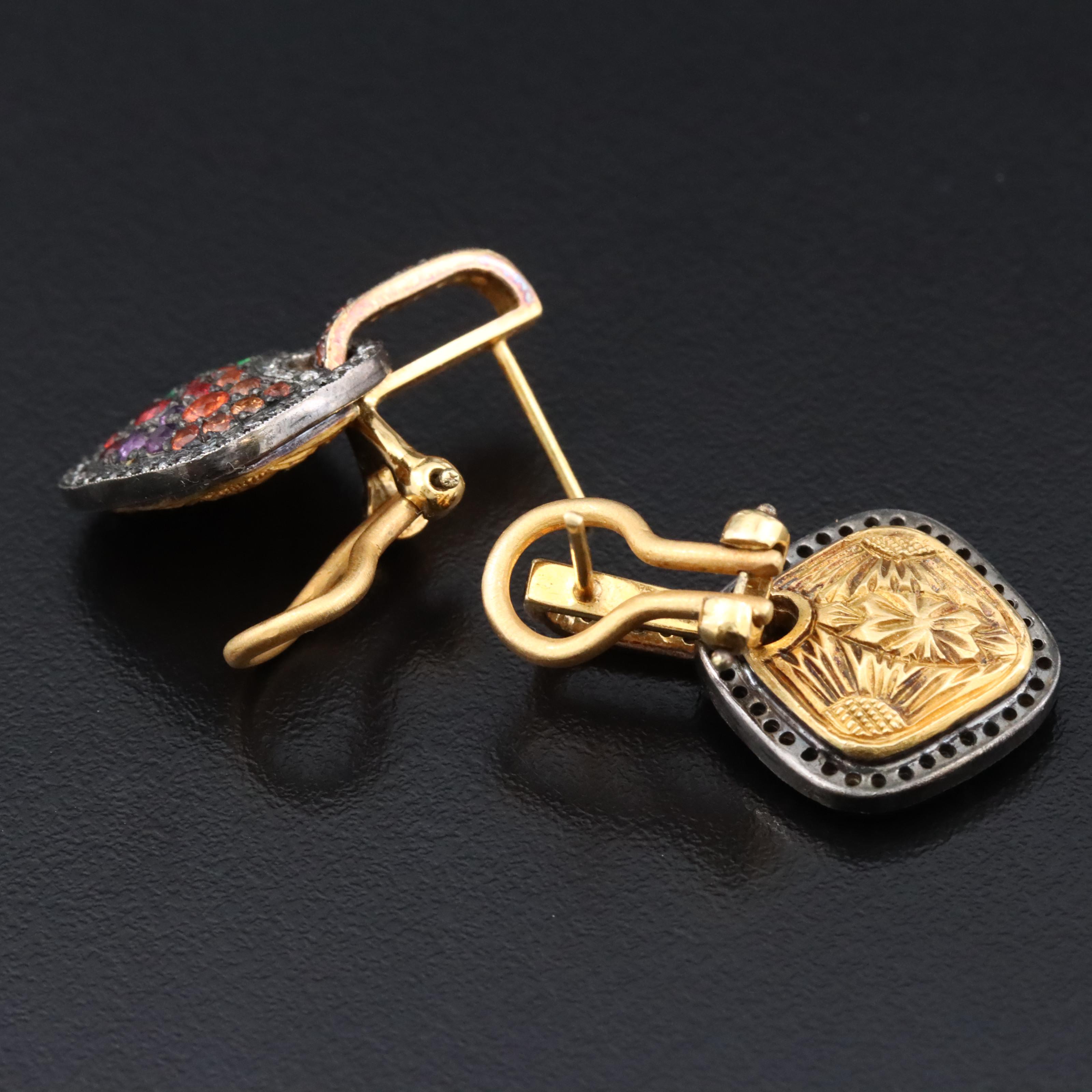 Sterling Gemstone Earrings with 18K Accents